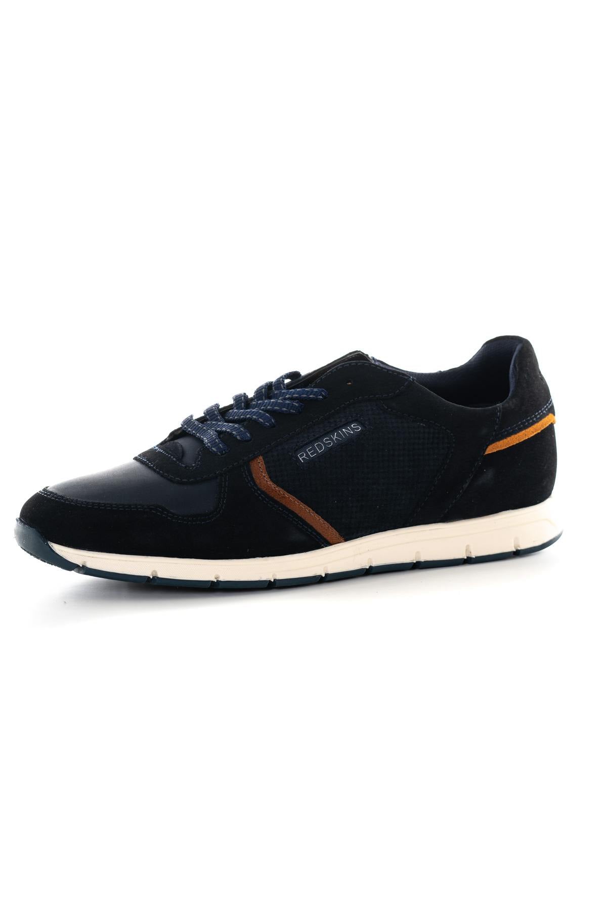 Navy leather sneakers - Image n°7