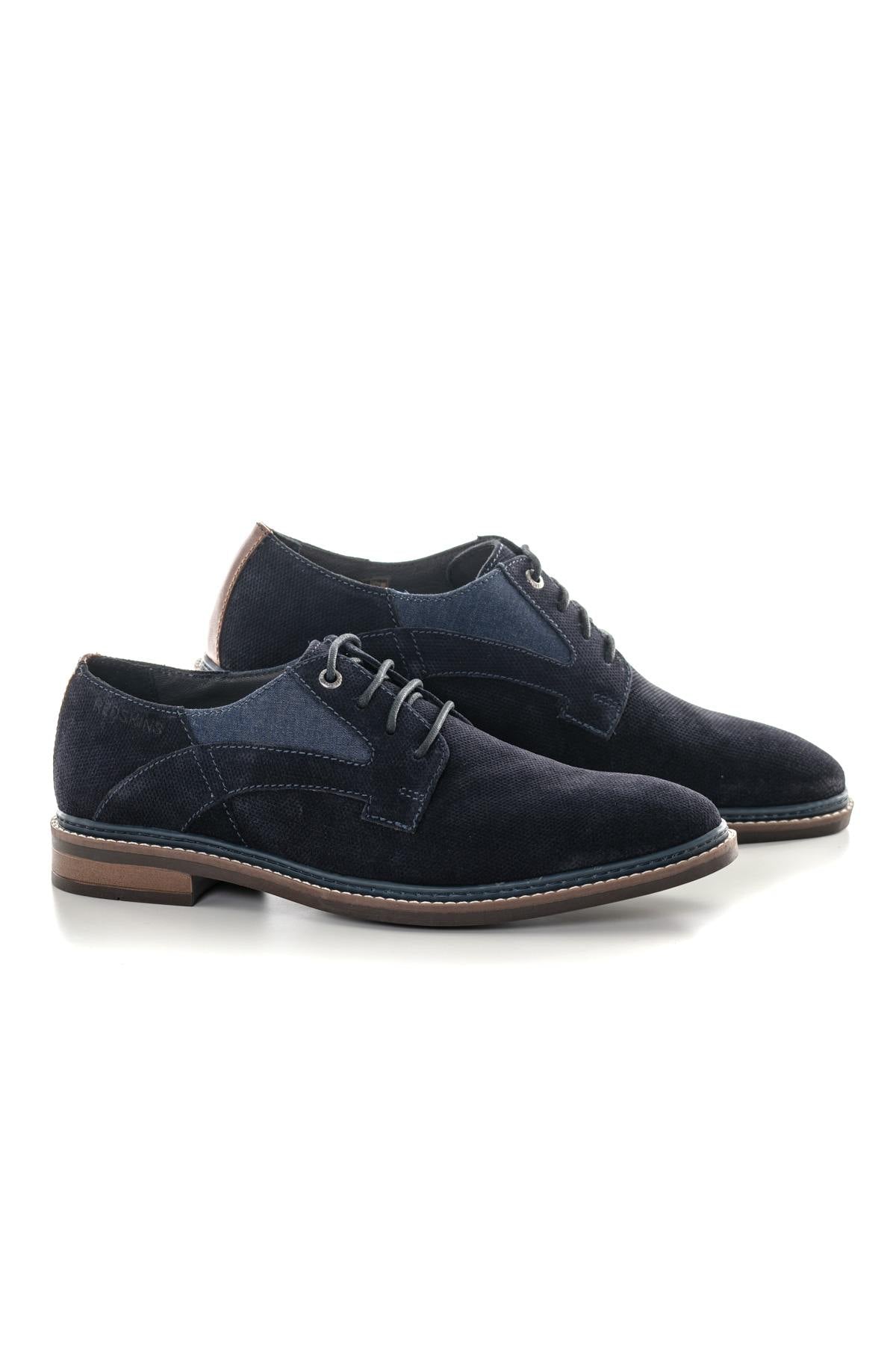 Navy Blue Textile Shoes - Image n°1