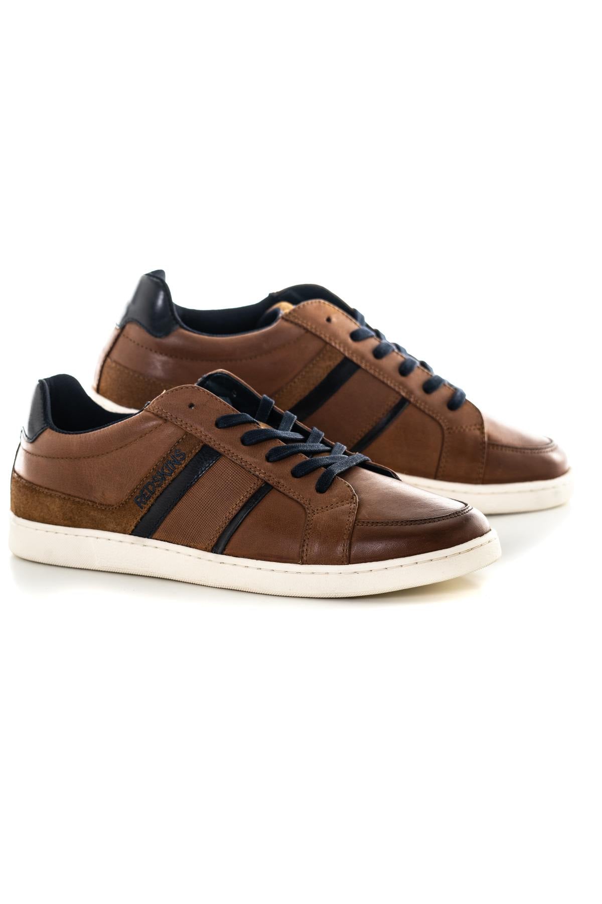 Cognac leather sneakers - Image n°1