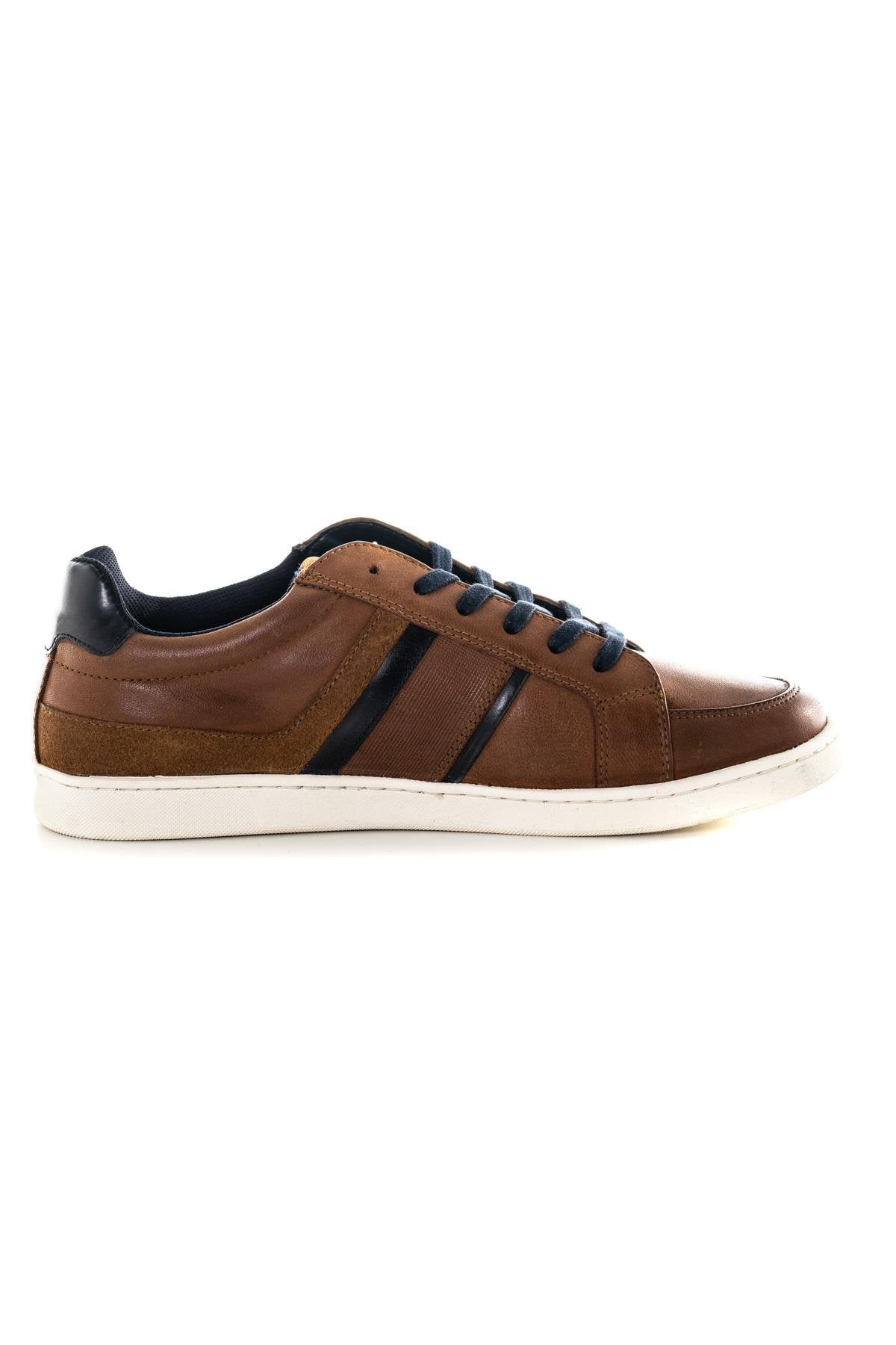 Cognac leather sneakers - Image n°2