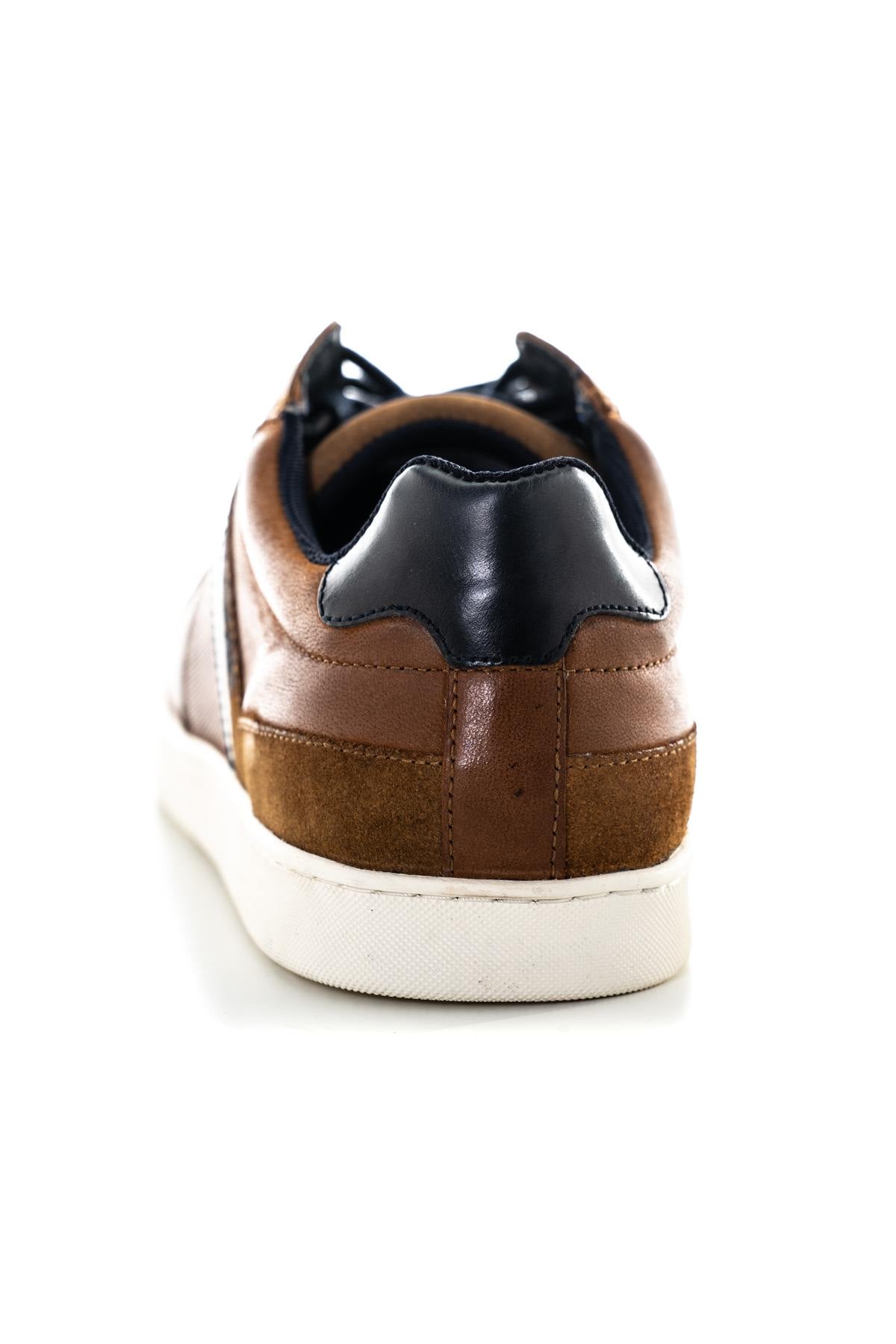 Cognac leather sneakers - Image n°6