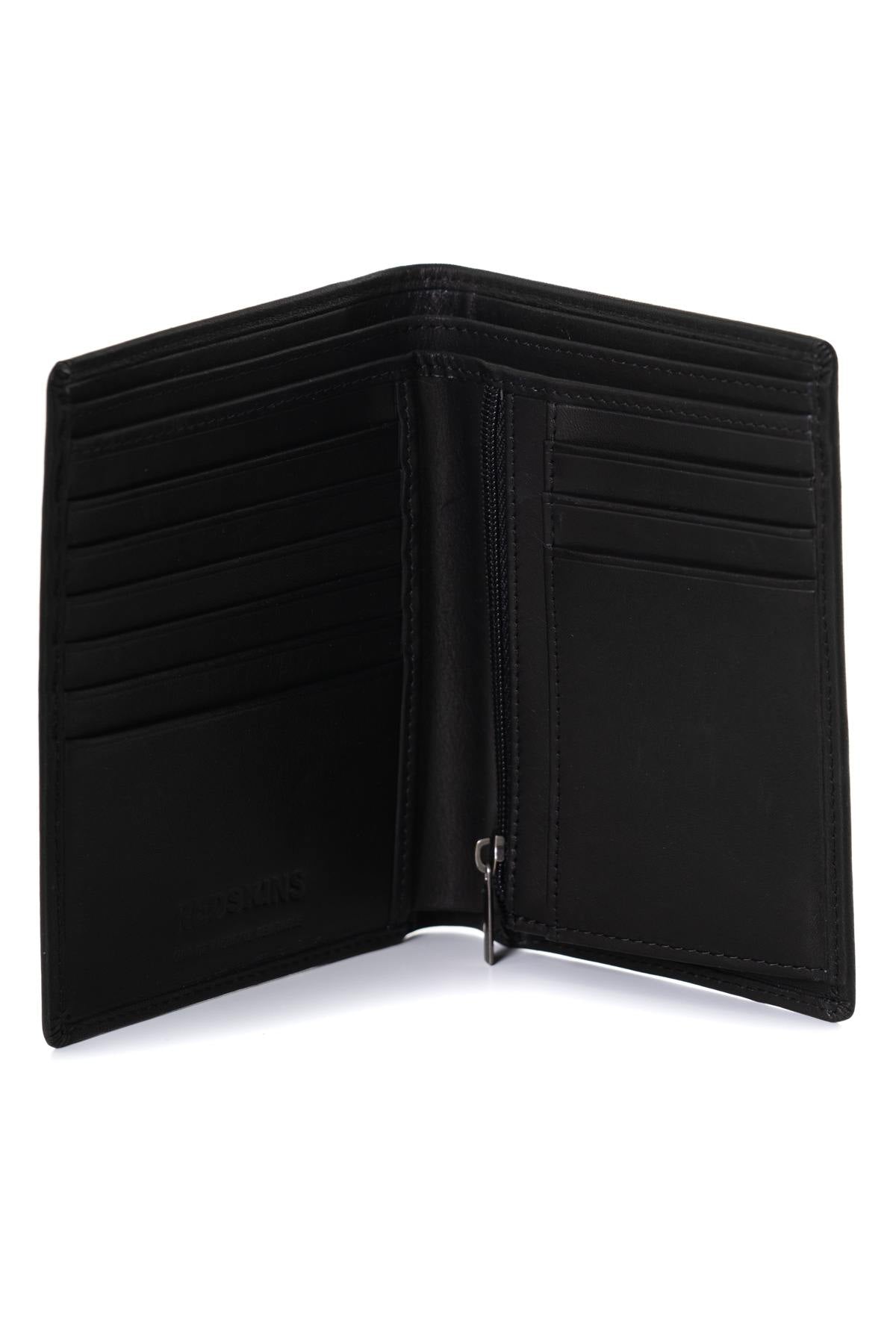 Vertical black leather wallet - Image n°2