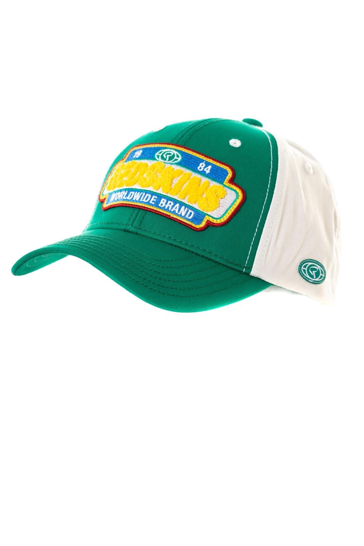 Green and white bi-material cap - Image n°1