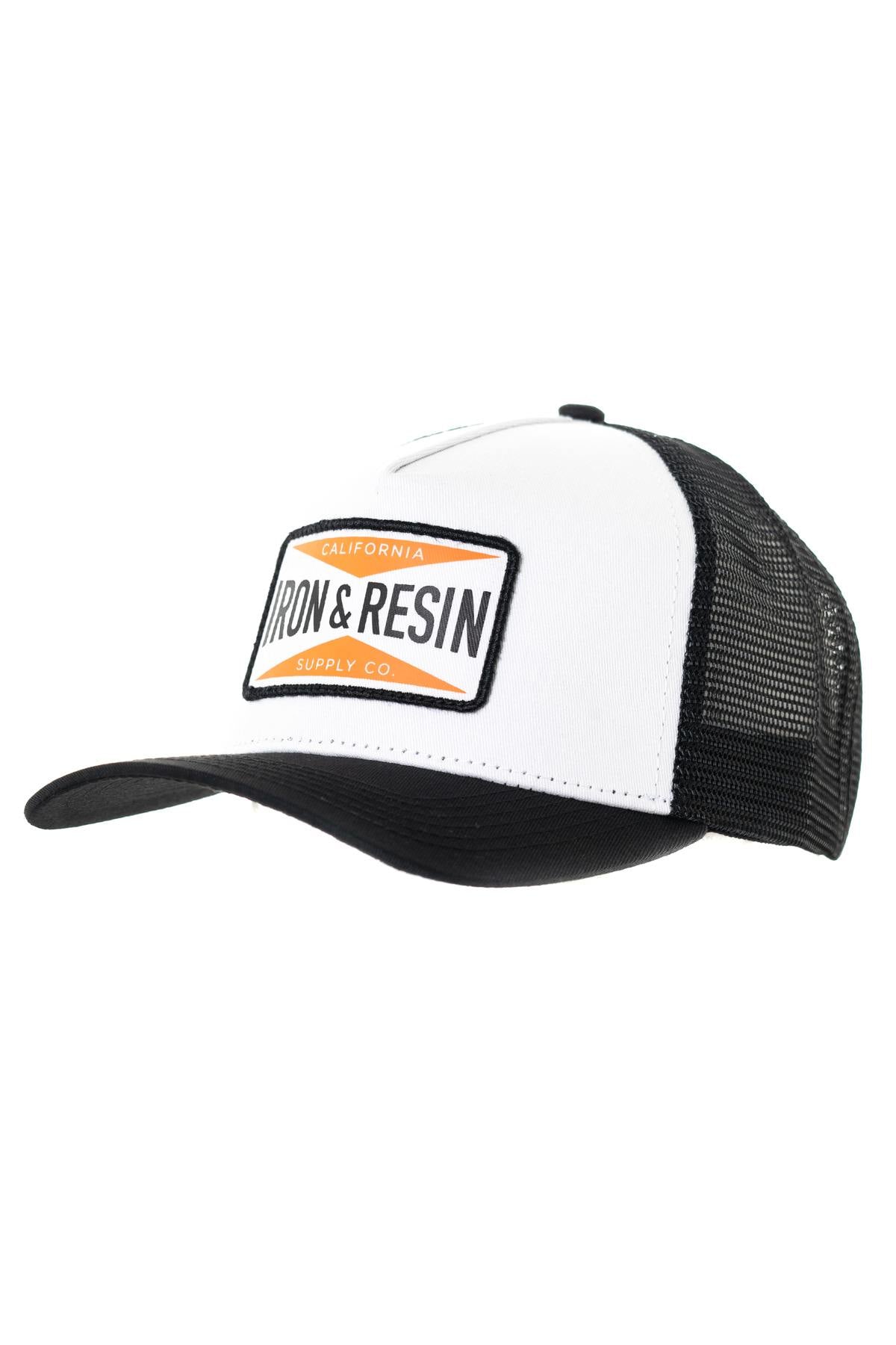 White and black motor racing style cap - Image n°1