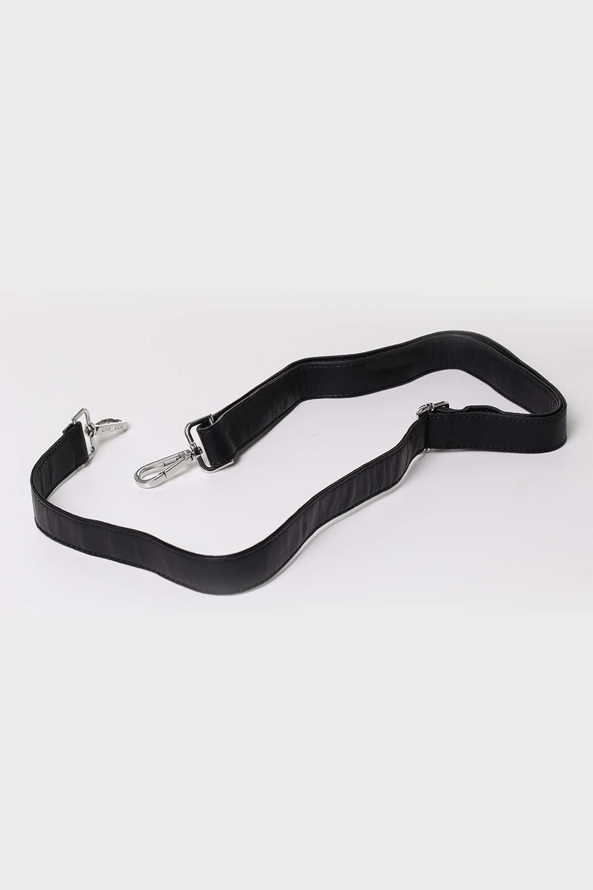 Women's black leather fanny pack - Image n°5