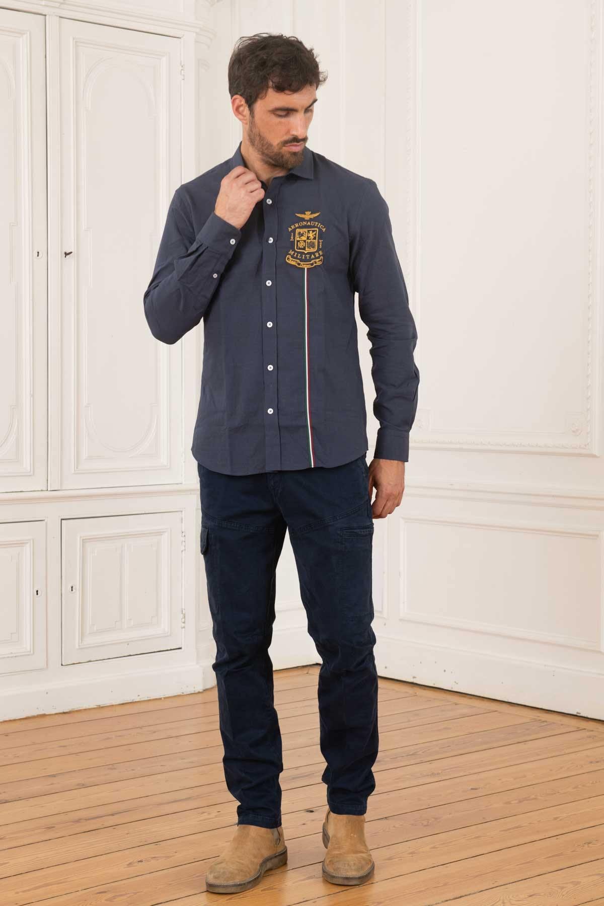 Men's dark blue cargo pants - Image n°2