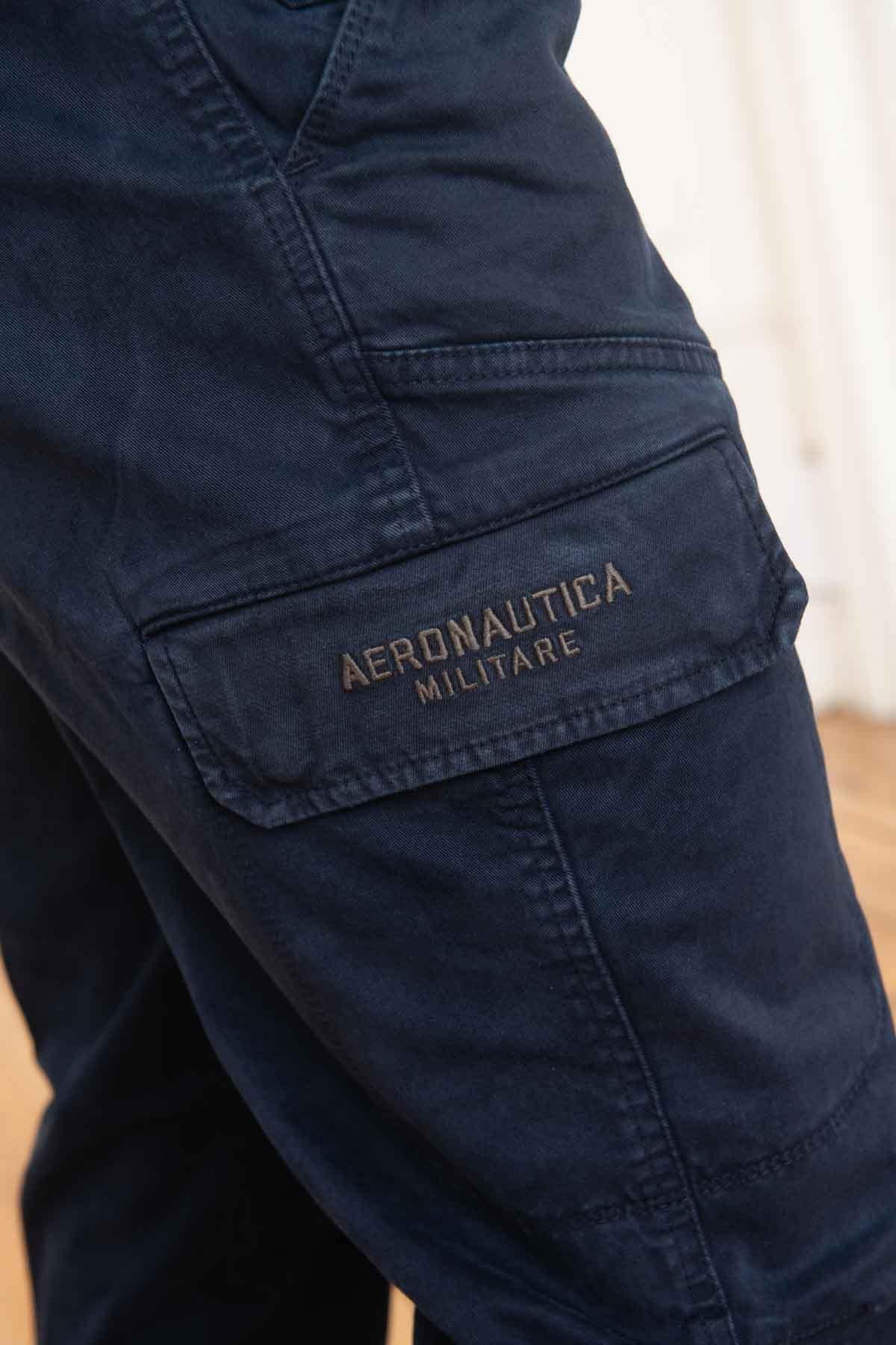 Men's dark blue cargo pants - Image n°4