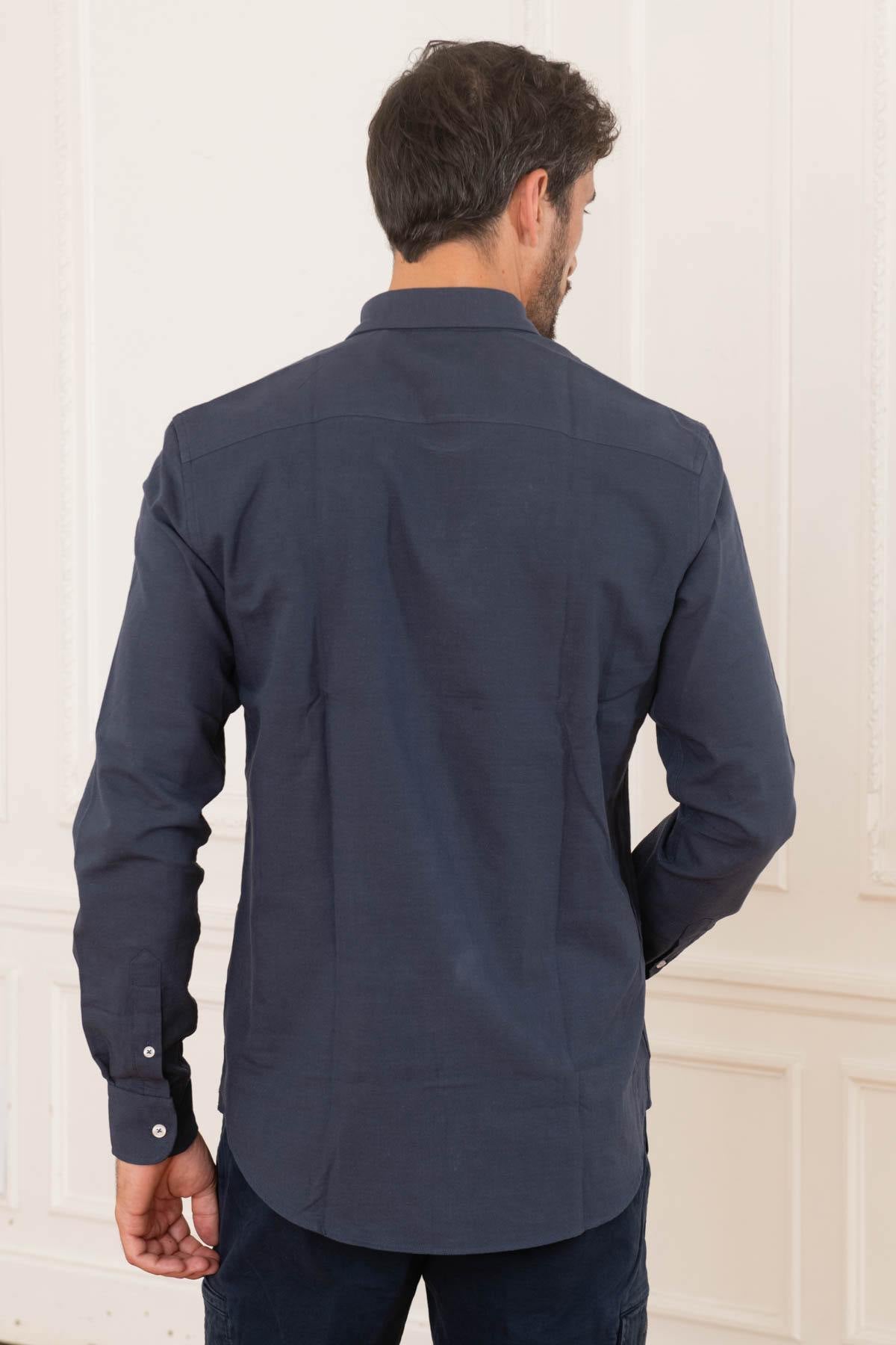  Men's navy blue shirt - Image n°3