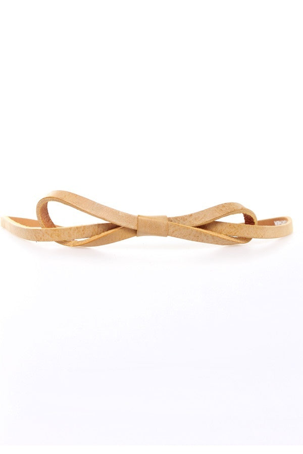 Yellow Oakwood women's leather belt - Image n°2