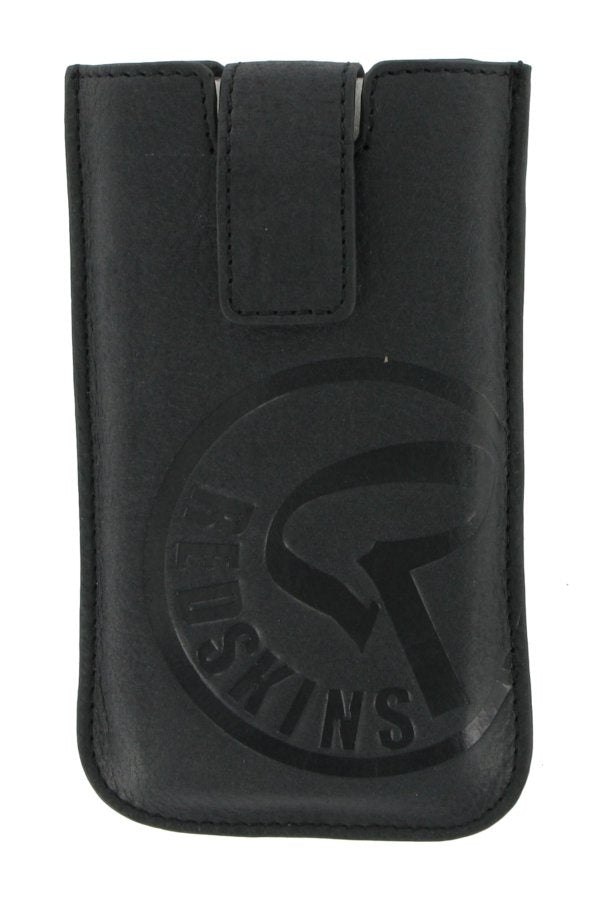 REDSKINS black leather case for iPhone - Image n°1