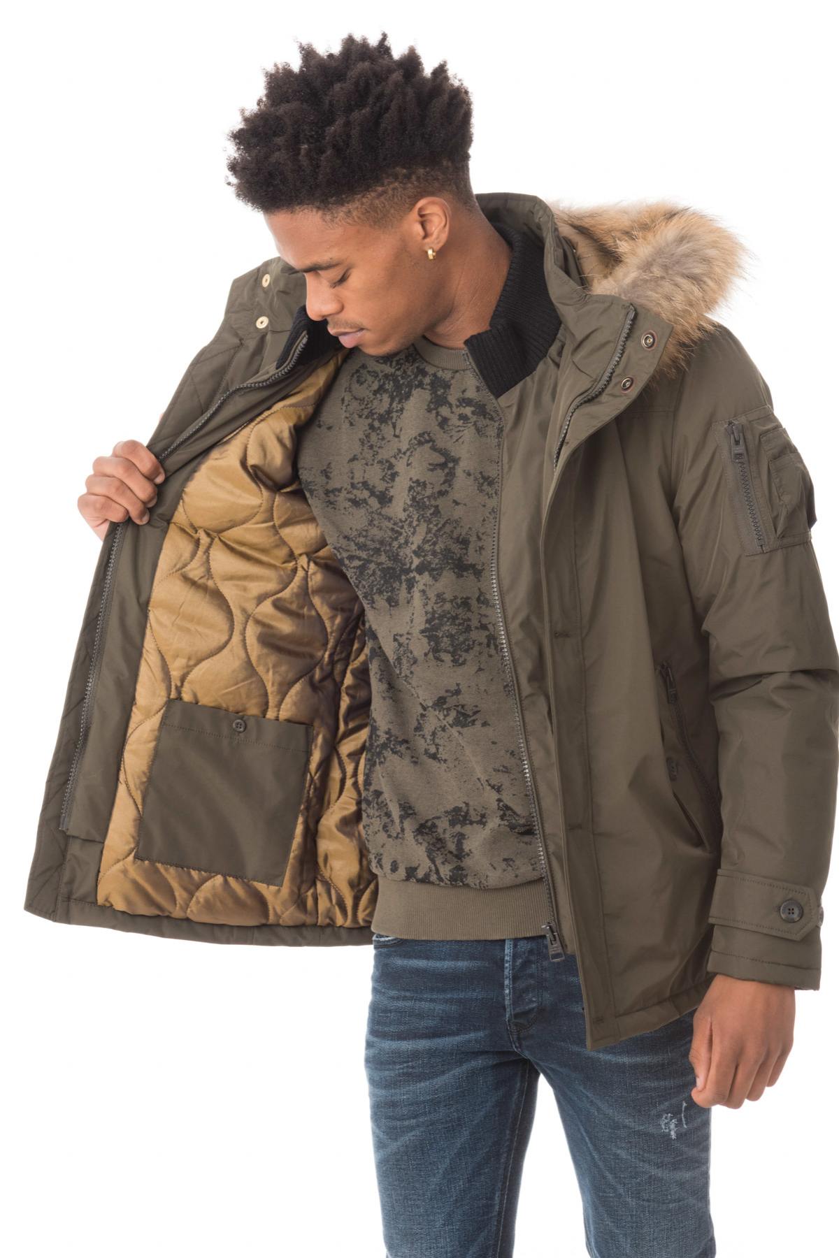 Men's khaki polyester jacket - Image n°5