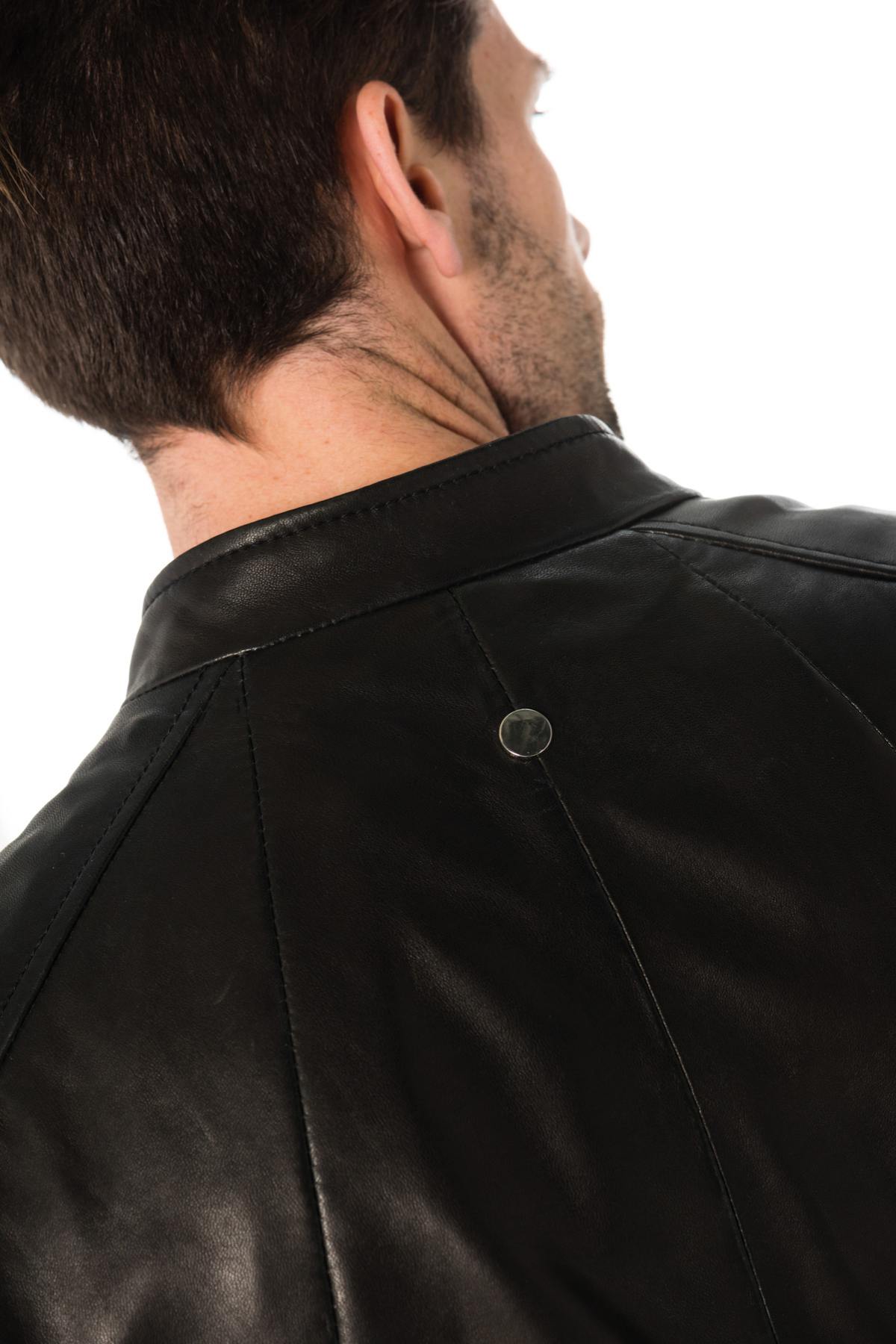 Cityzen black sheepskin leather jacket - Image n°9