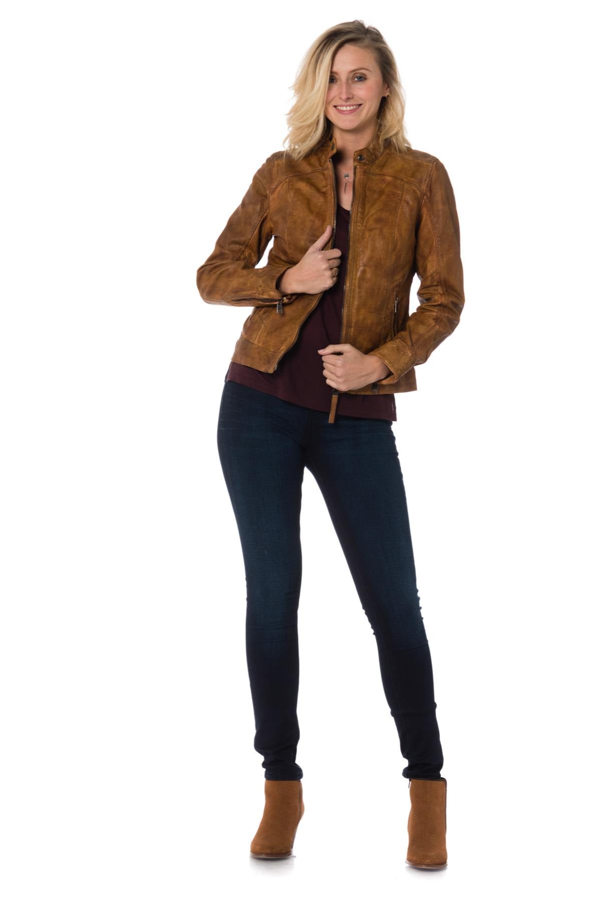 Women's biker collar jacket special for large sizes - Image n°2