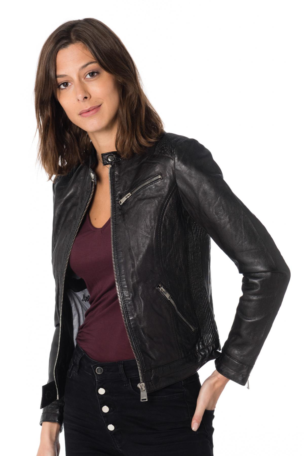 Cityzen women's biker collar jacket - Image n°1