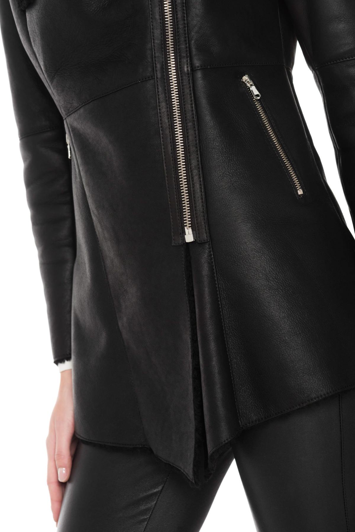 Long sheepskin Biker Jacket - Image n°8