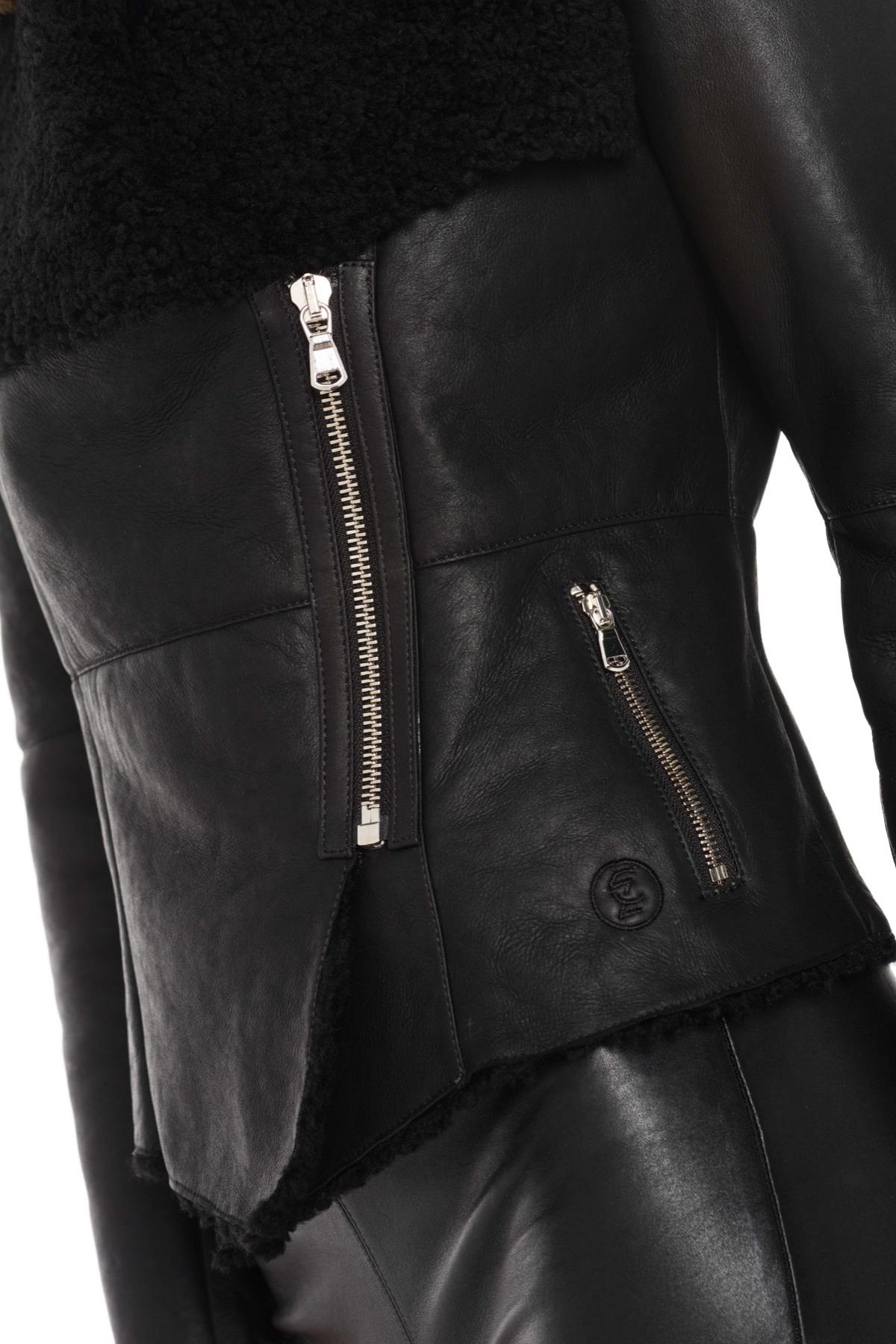 Black shearling perfecto - Image n°6