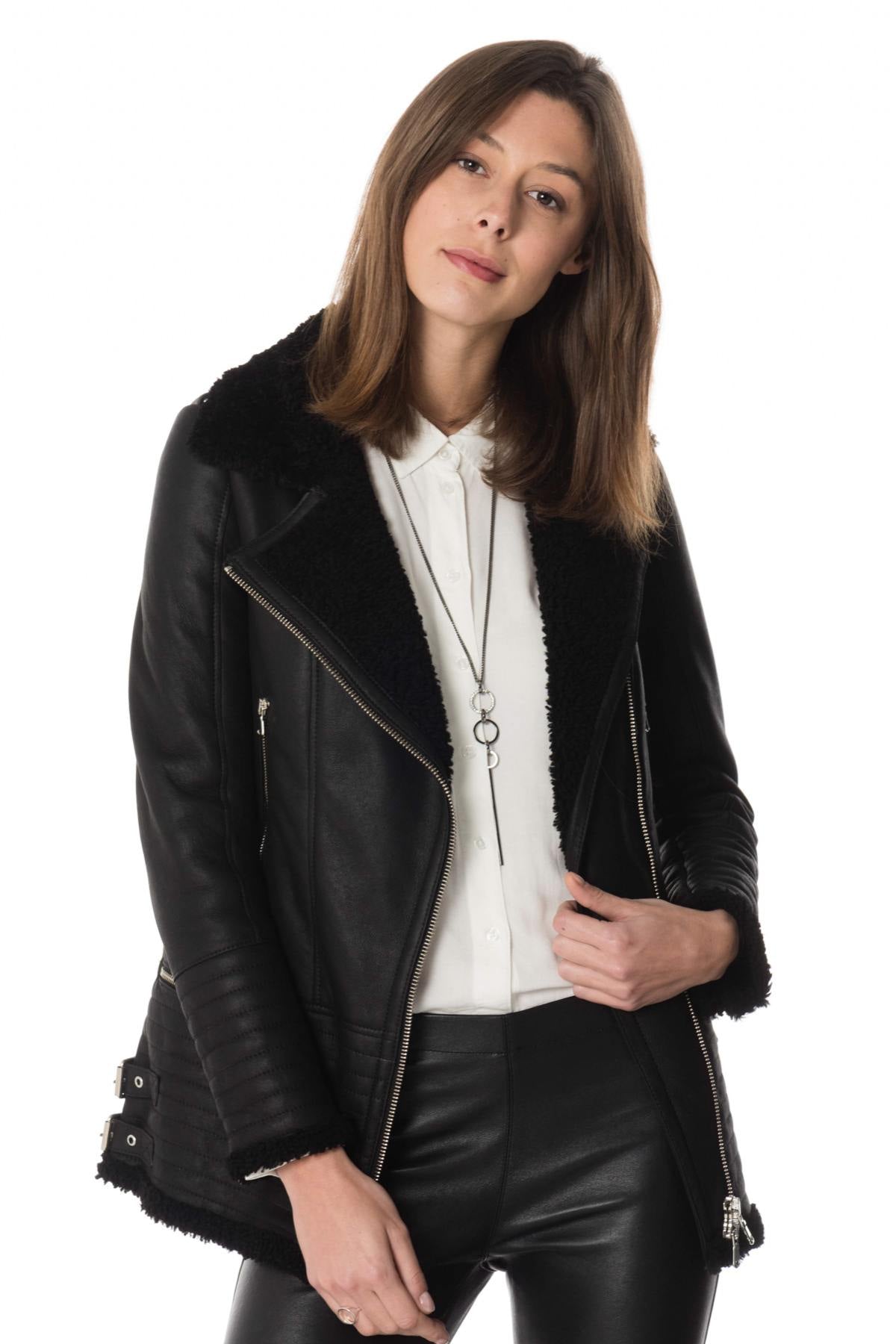 Women's shearling jacket - Image n°4