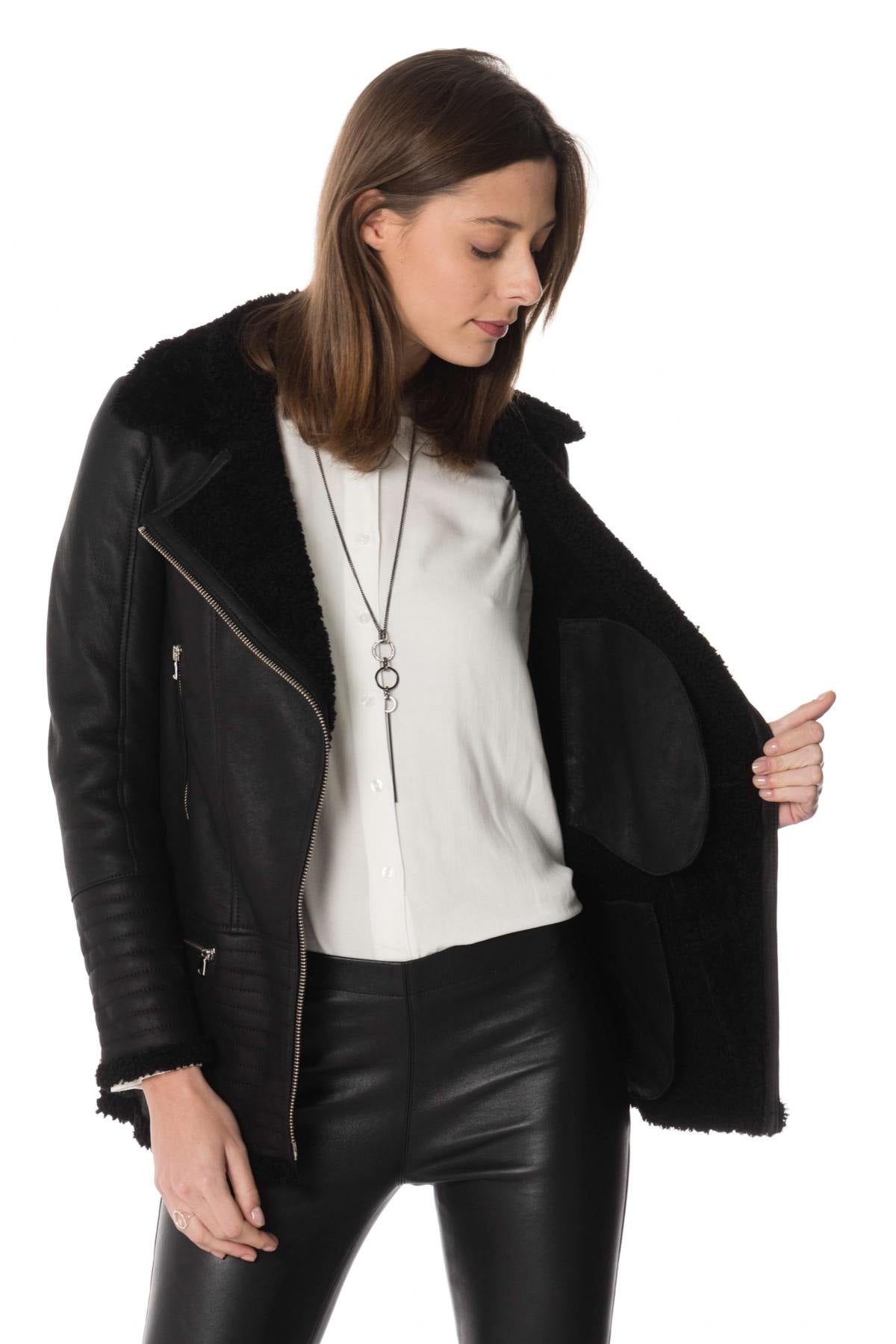 Women's shearling jacket - Image n°6