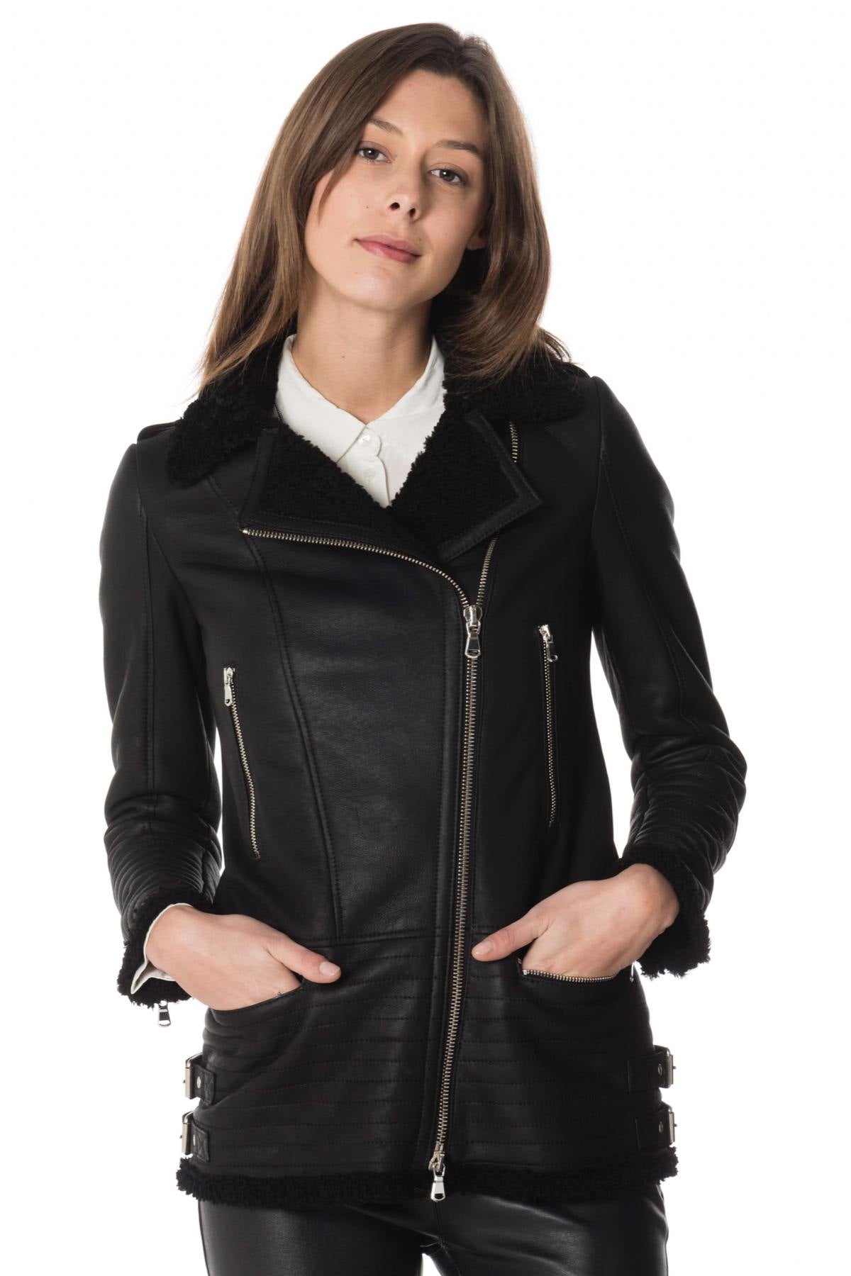 Women's shearling jacket - Image n°3