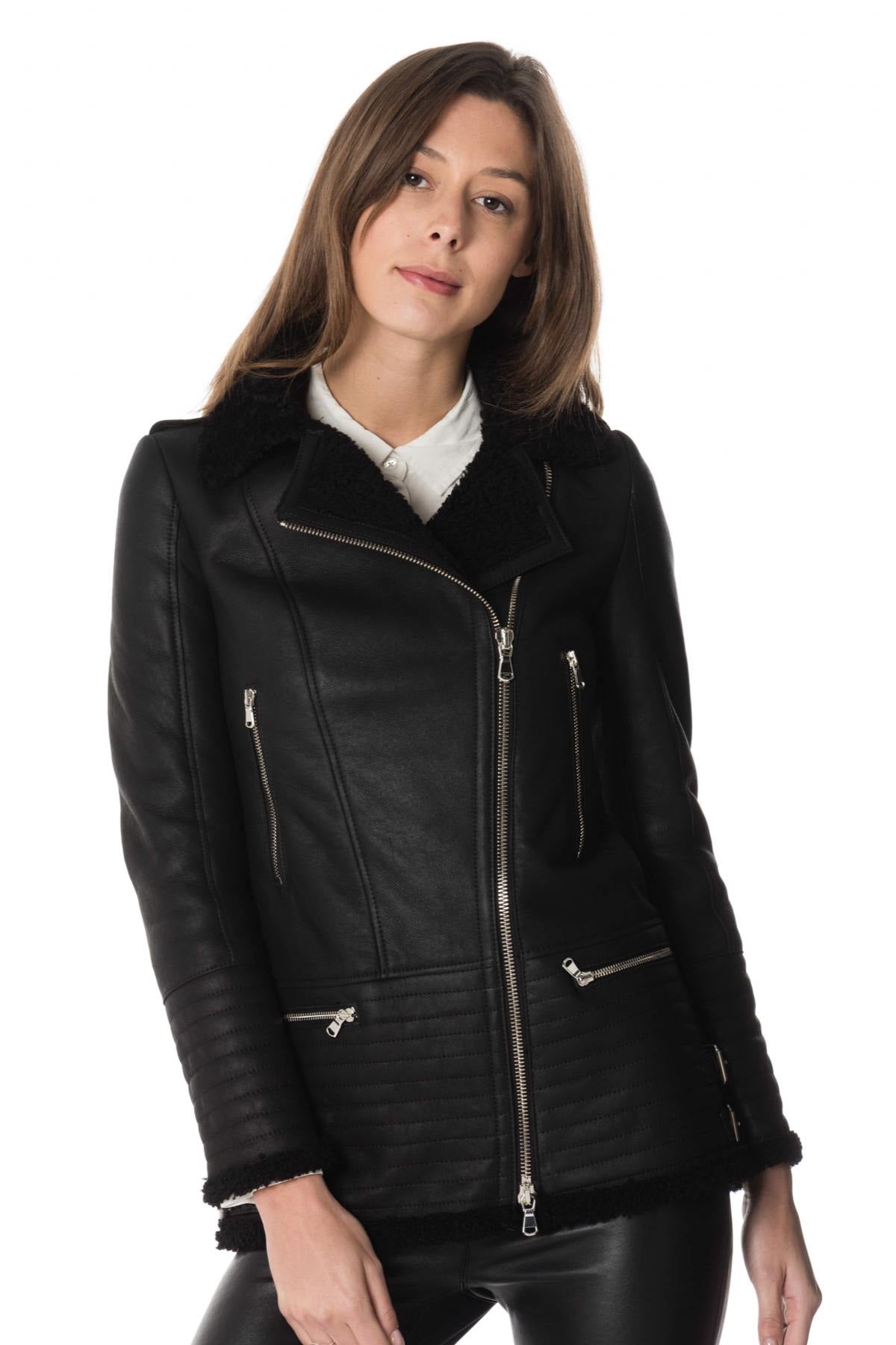 Women's shearling jacket - Image n°1