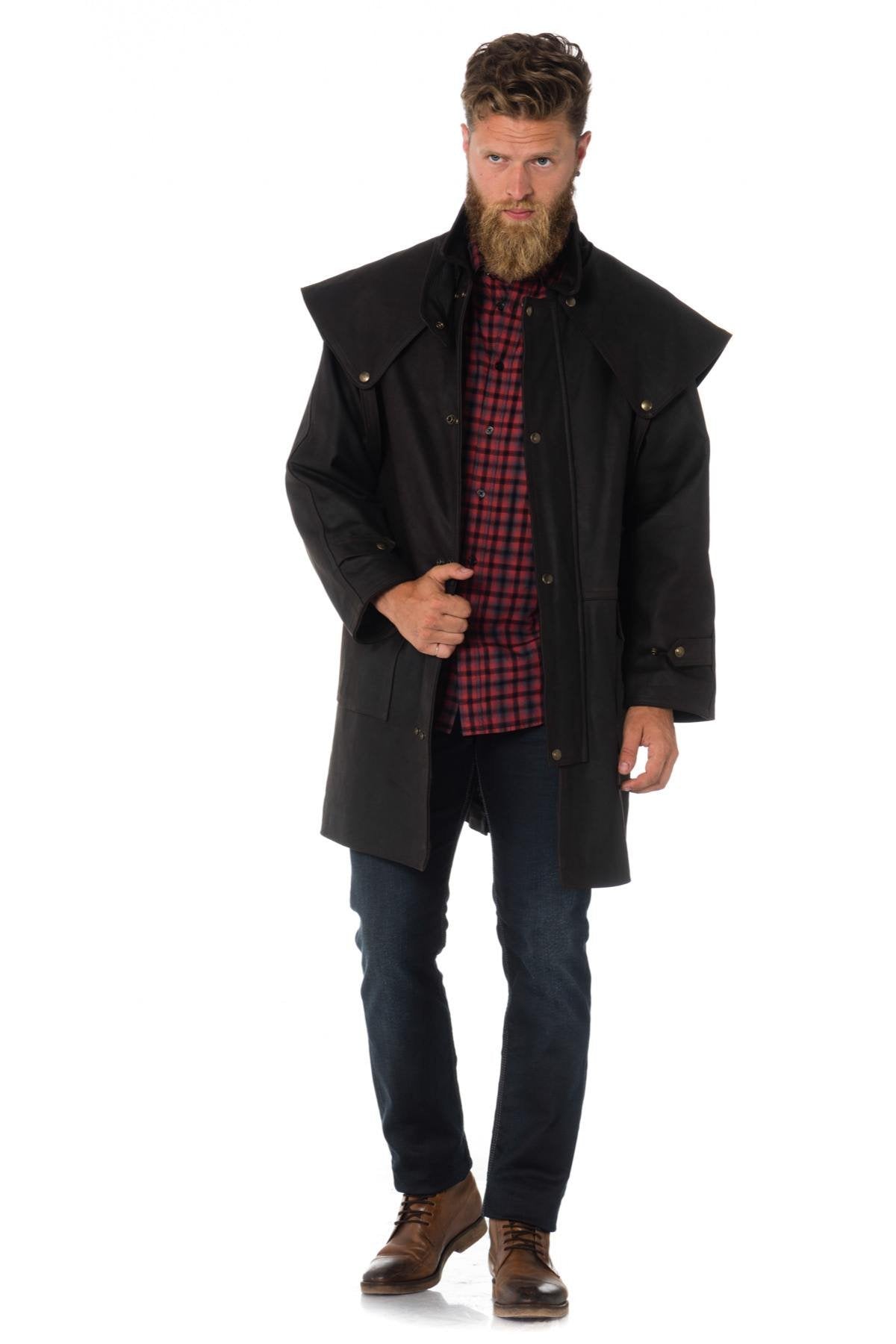 Australian buffalo leather skipper coat short version - Image n°2