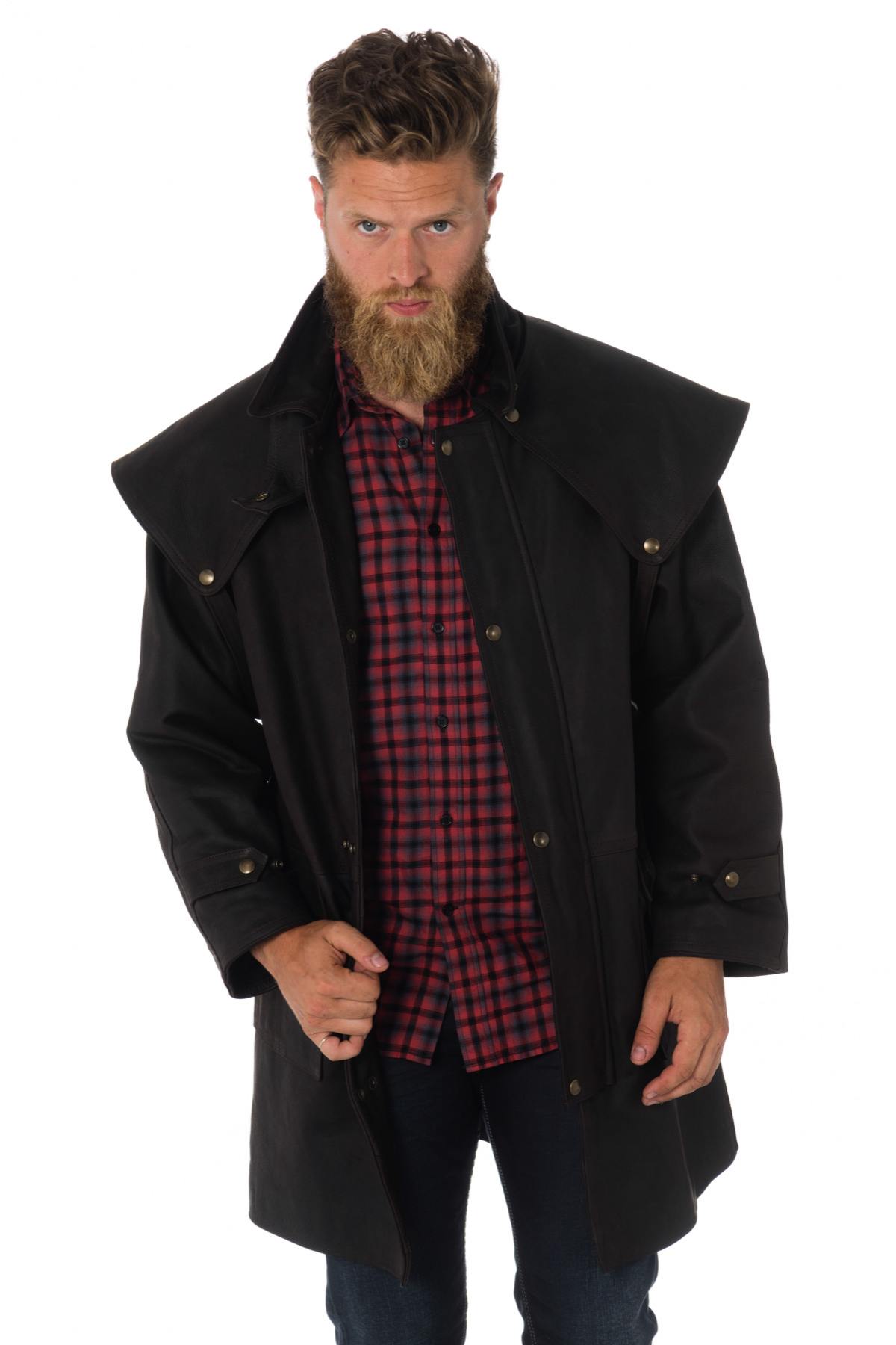 Australian buffalo leather skipper coat short version - Image n°1