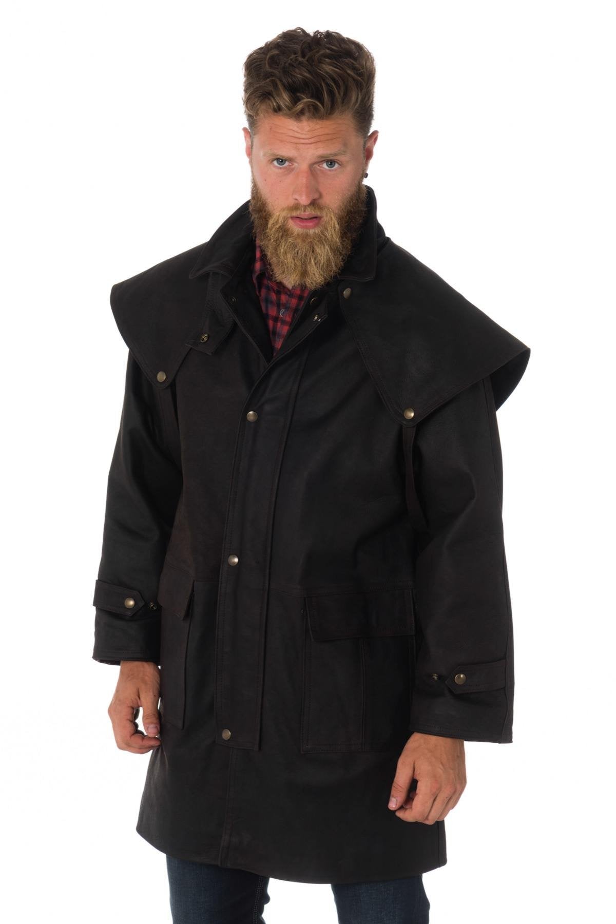 Australian buffalo leather skipper coat short version - Image n°3