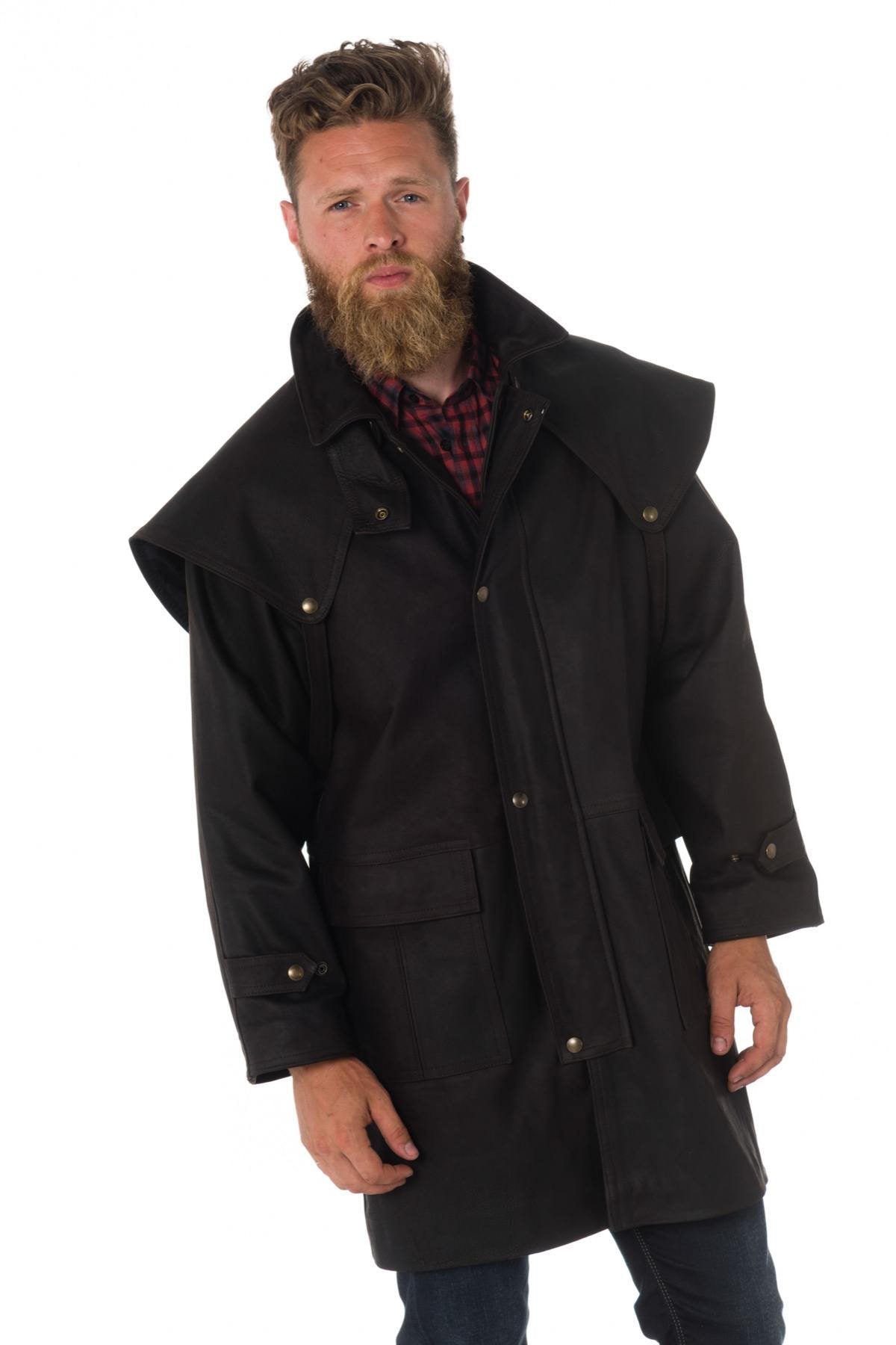 Australian buffalo leather skipper coat short version - Image n°6