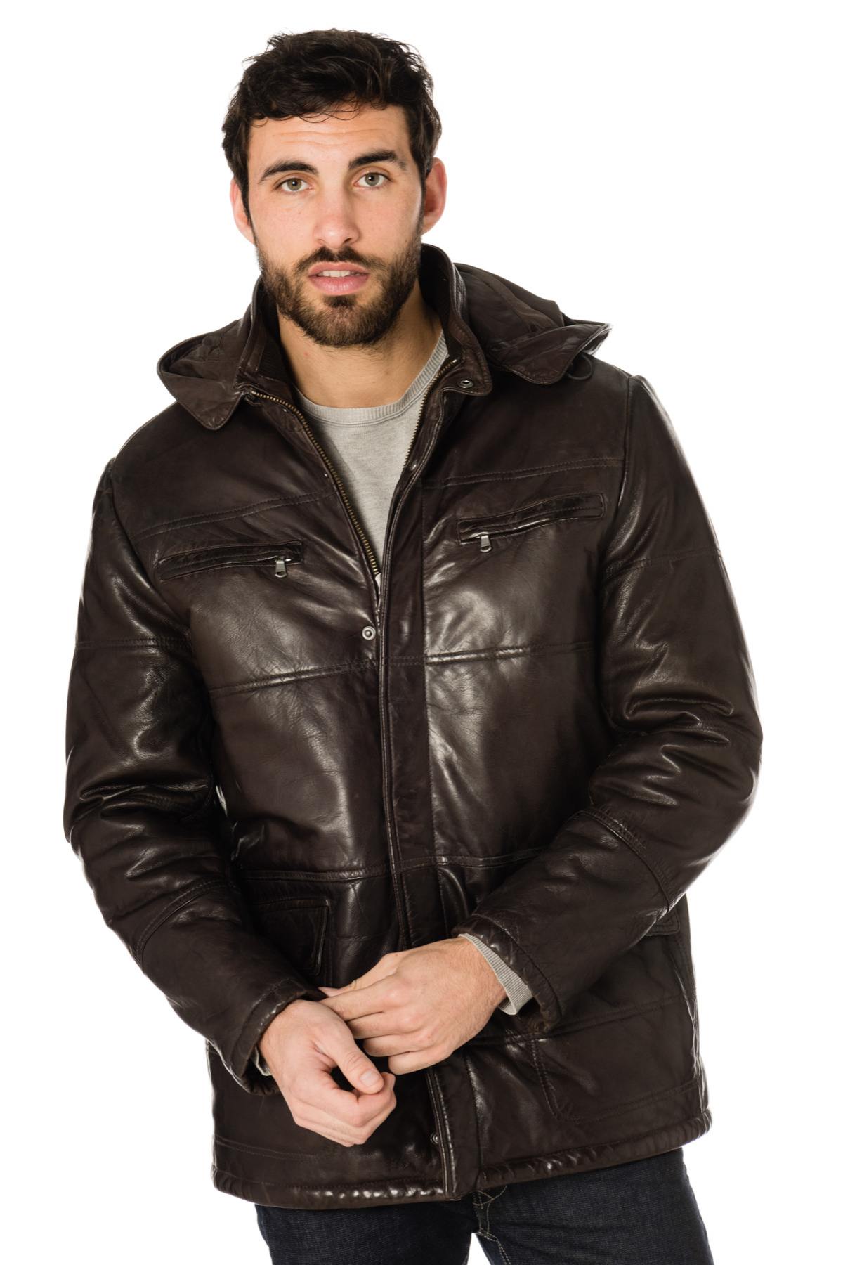 Daytona men's lambskin down jacket - Image n°1