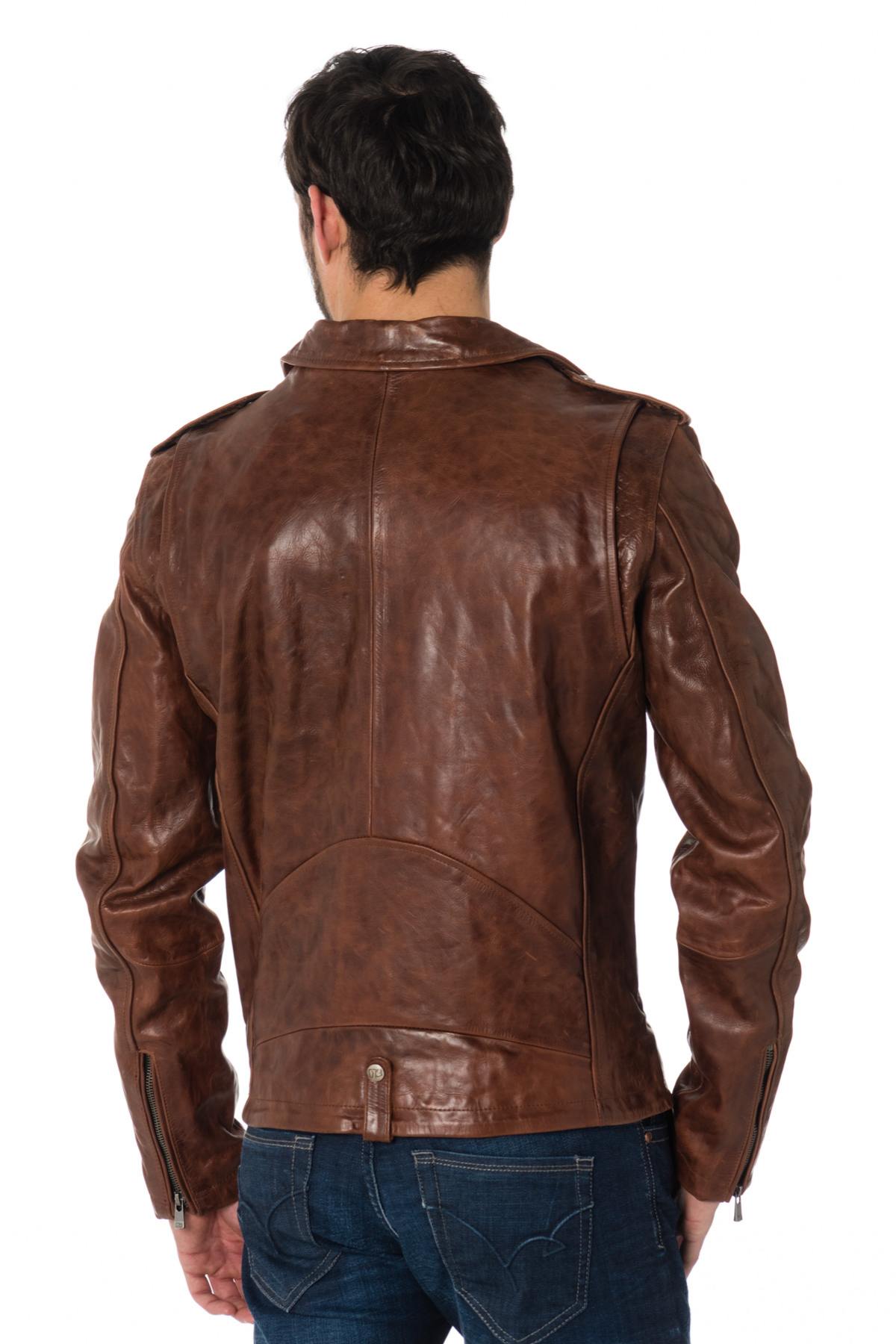 Perfecto in aged effect cowhide - Image n°4