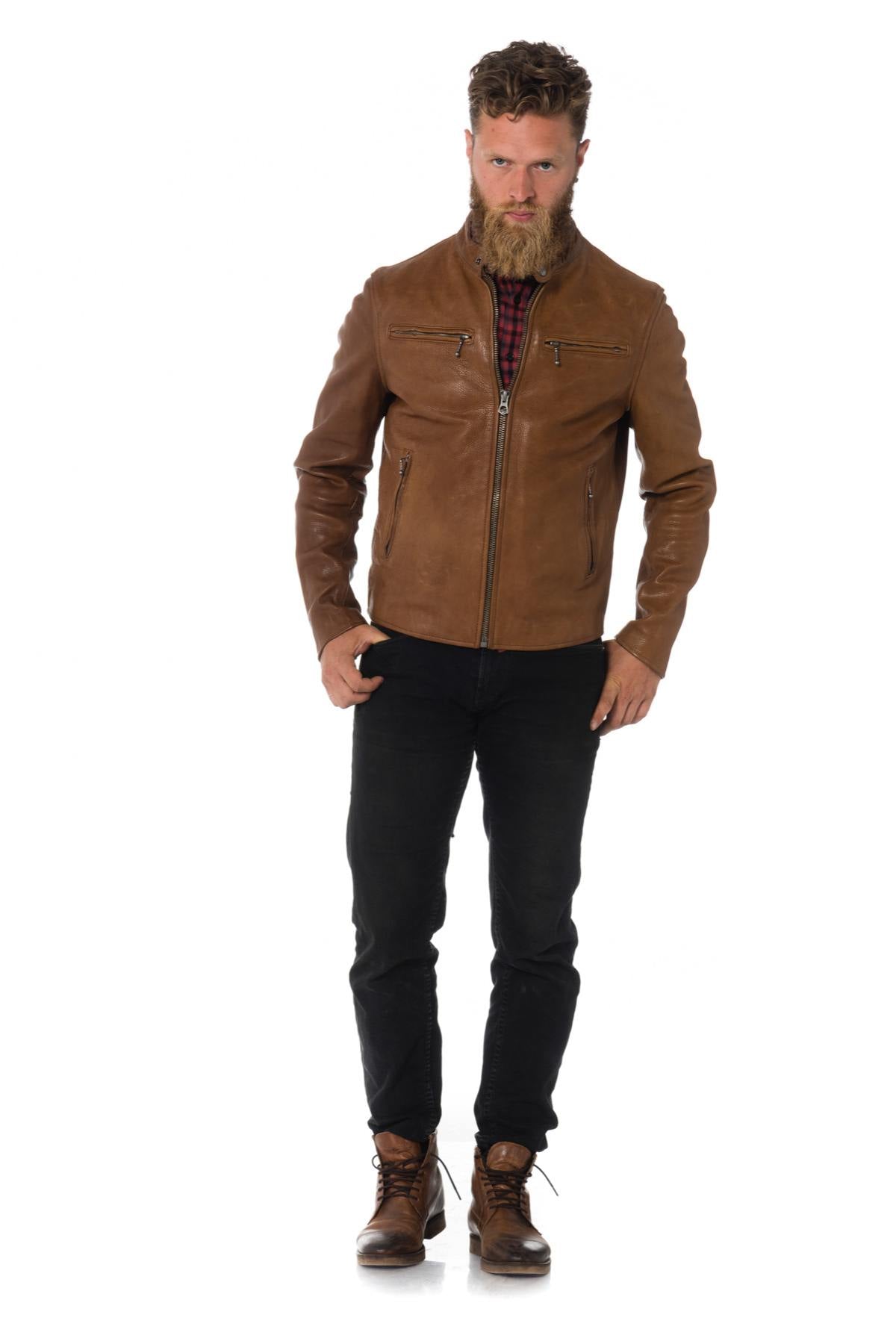 Daytona grained cowhide leather jacket - Image n°2