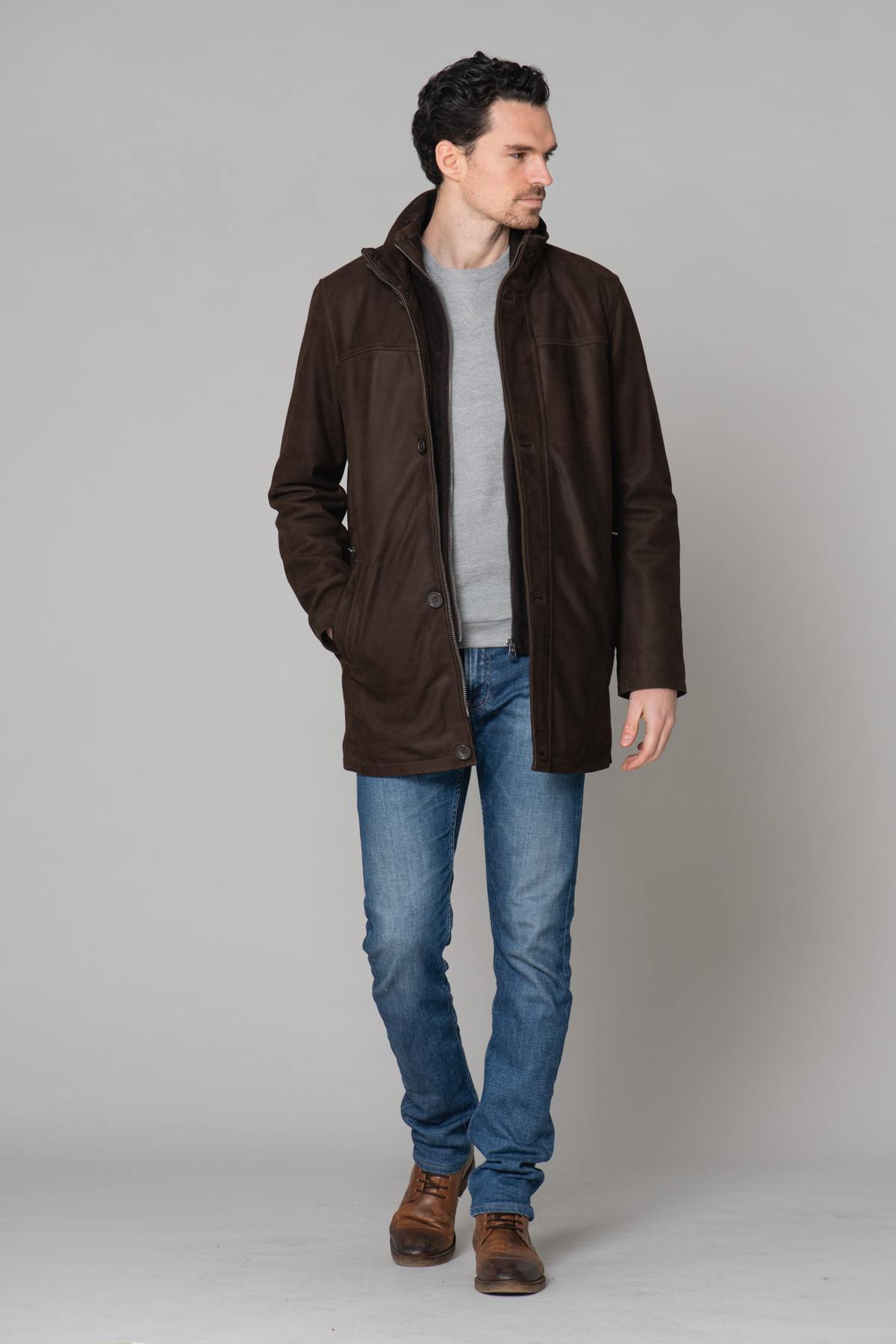  Brown cowhide leather jacket - Image n°10