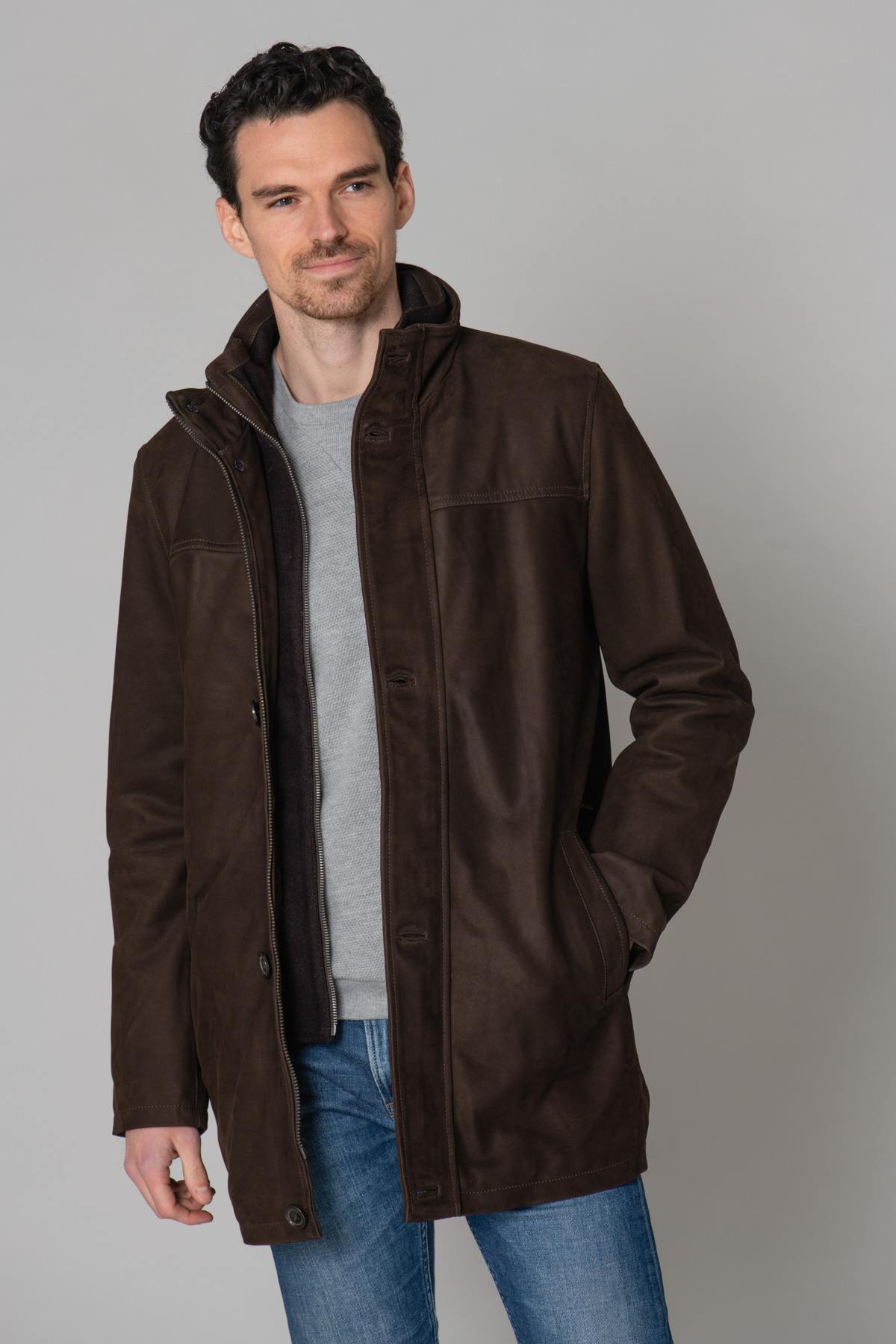  Brown cowhide leather jacket - Image n°11