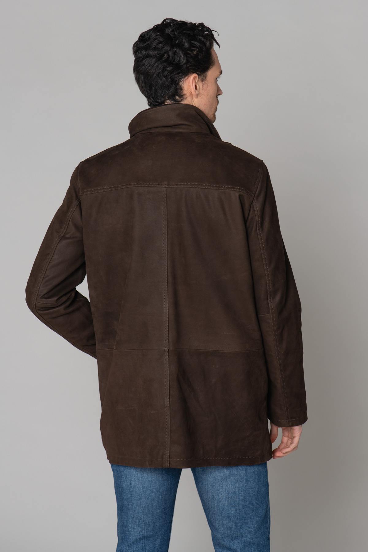  Brown cowhide leather jacket - Image n°14