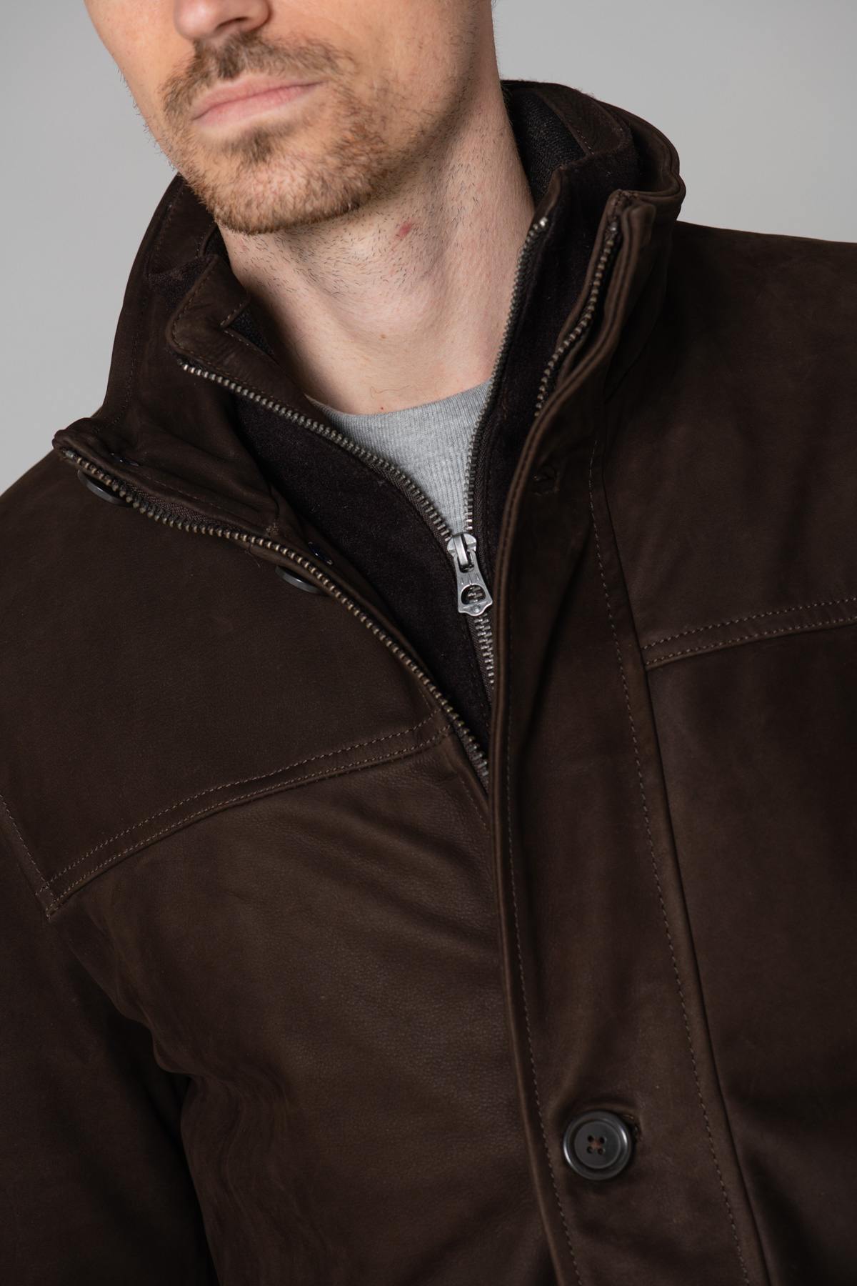  Brown cowhide leather jacket - Image n°15