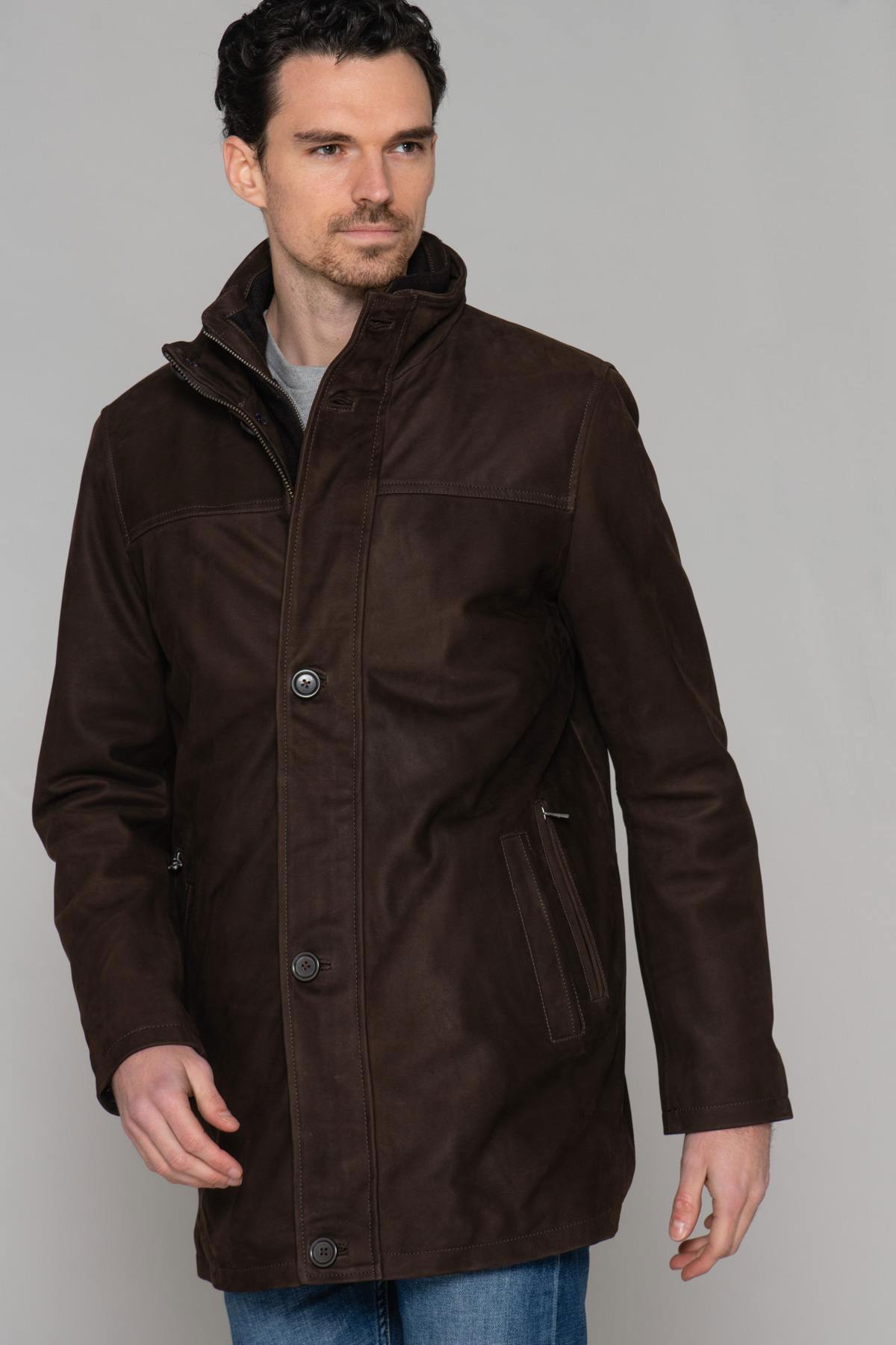  Brown cowhide leather jacket - Image n°9