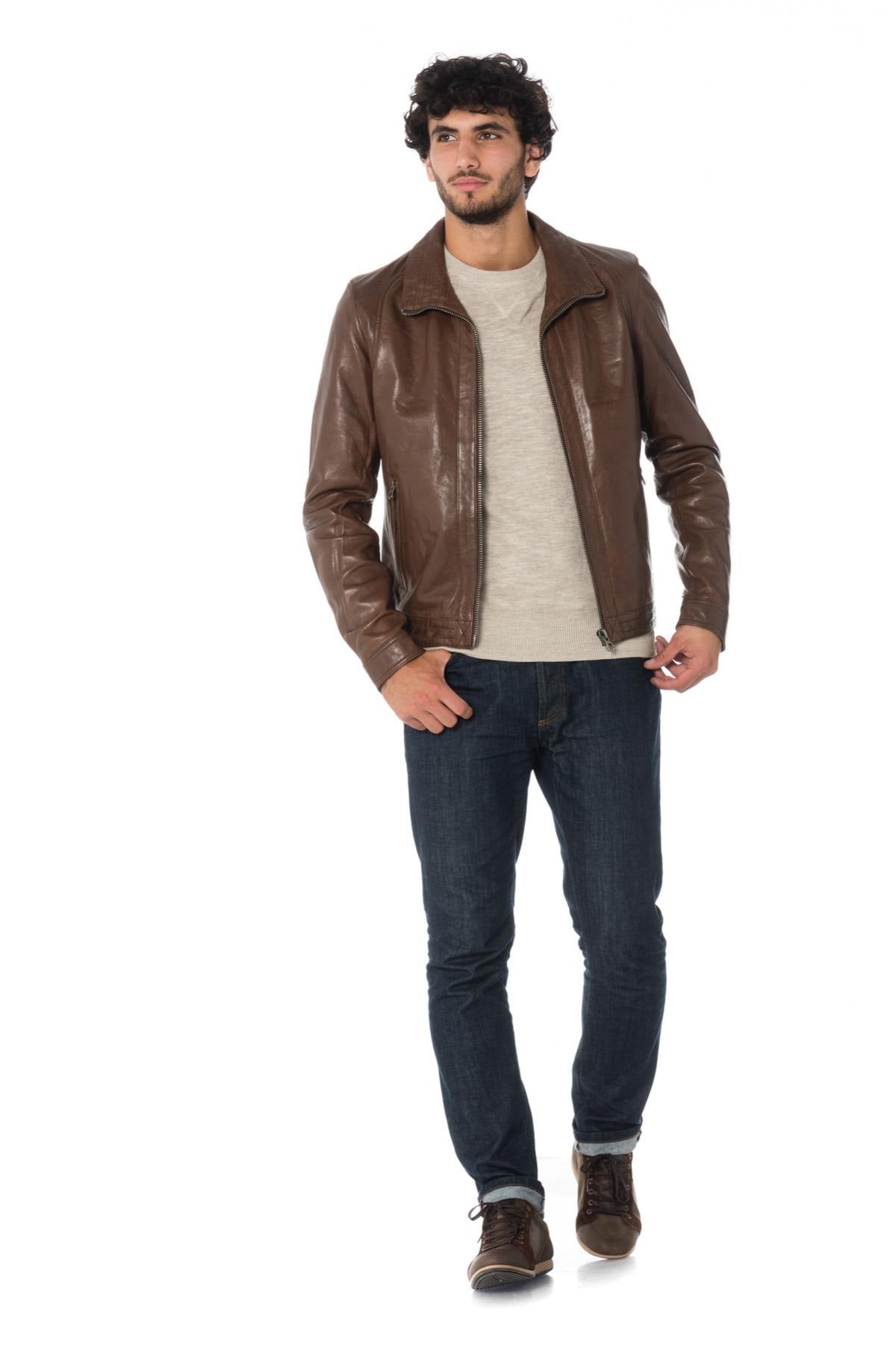 Men's Daytona lambskin leather jacket - Image n°2