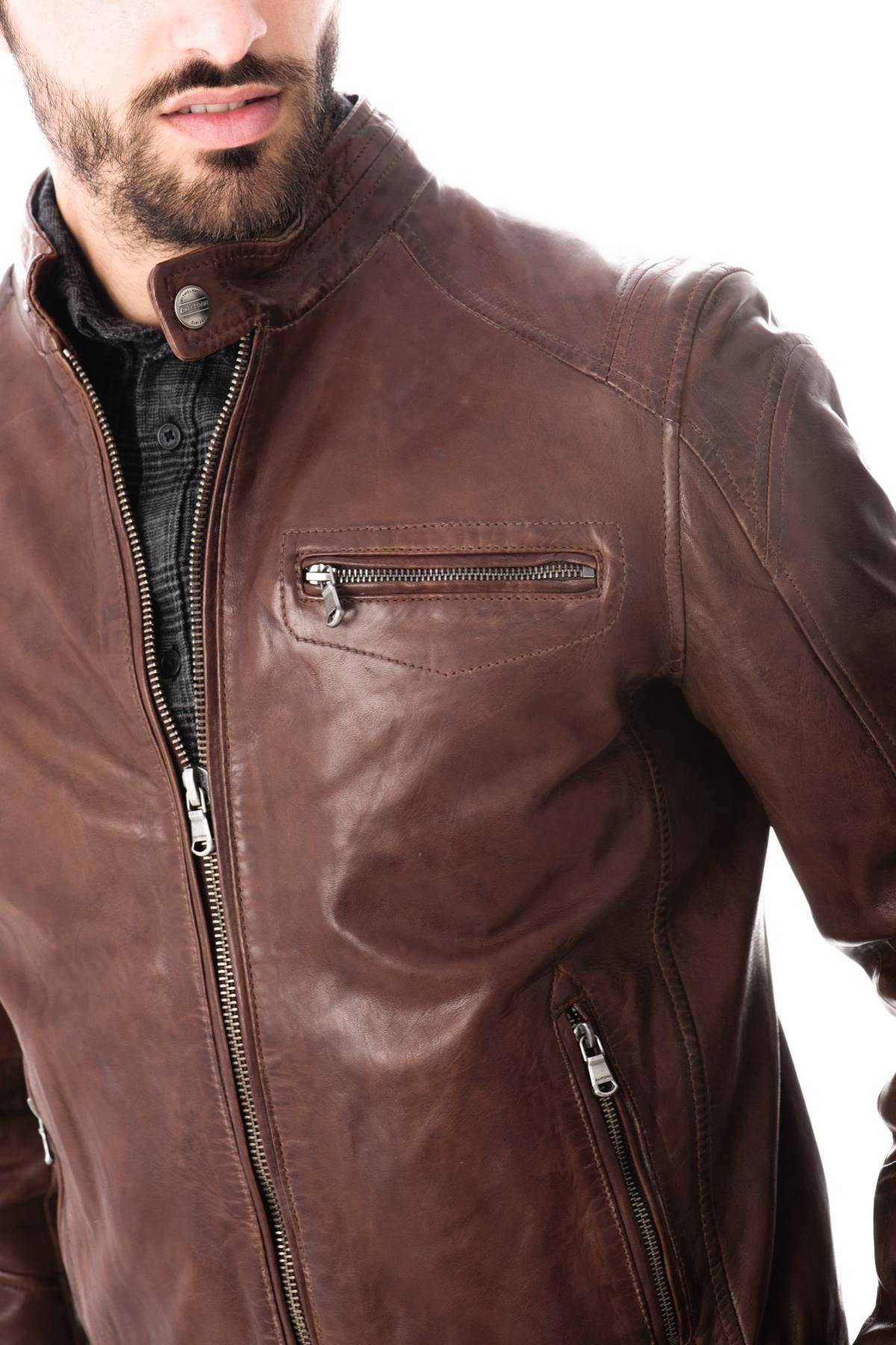 Daytona Leather Jacket for Men Bison - Image n°6