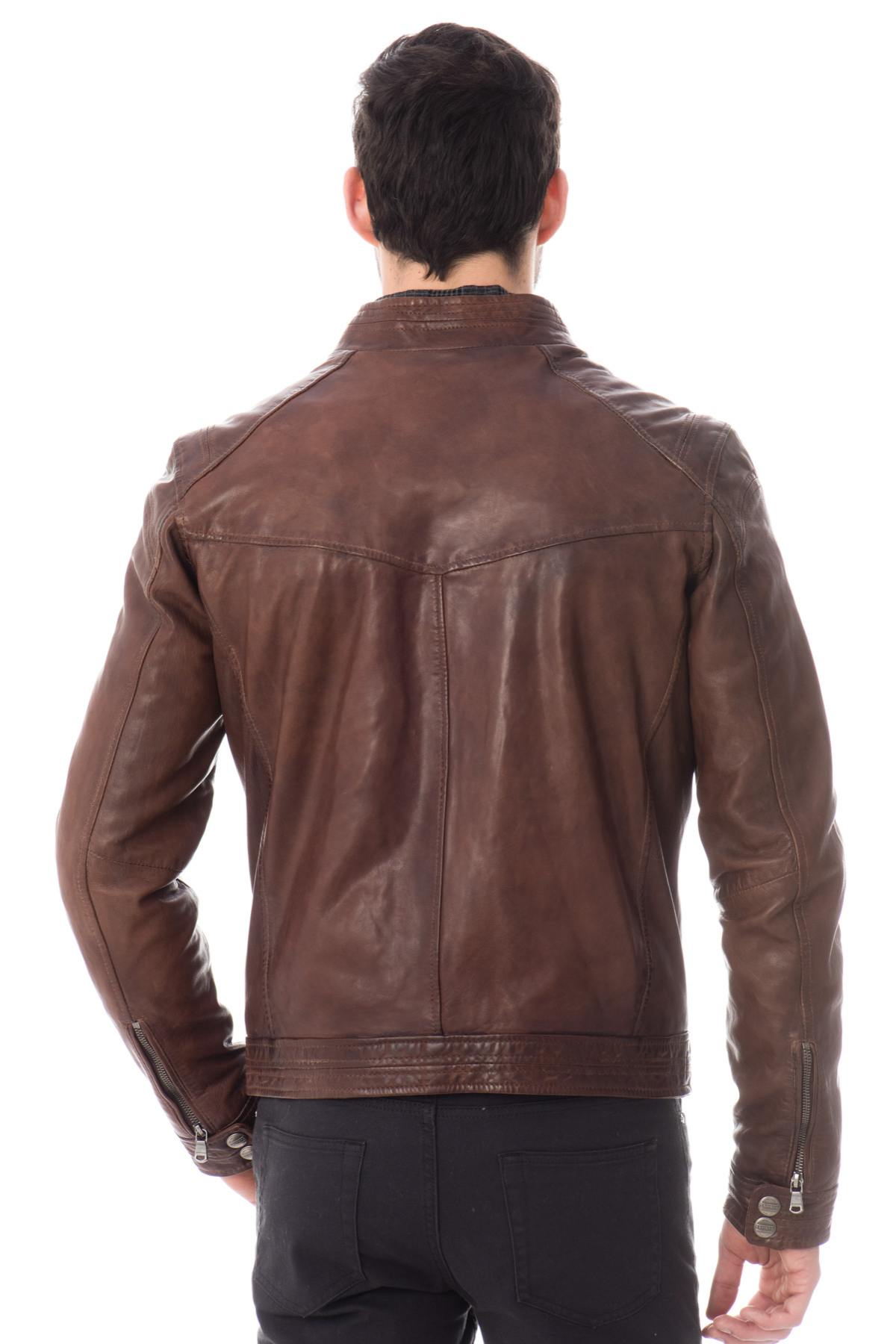 Daytona Leather Jacket for Men Bison - Image n°5