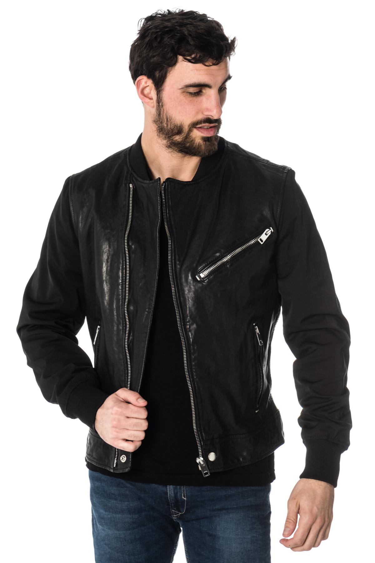 Diesel men's bi-material jacket - Image n°1