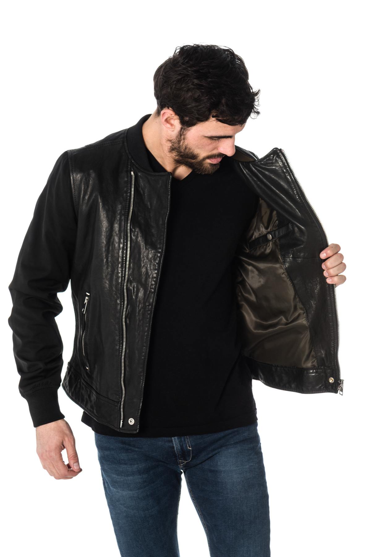 Diesel men's bi-material jacket - Image n°3