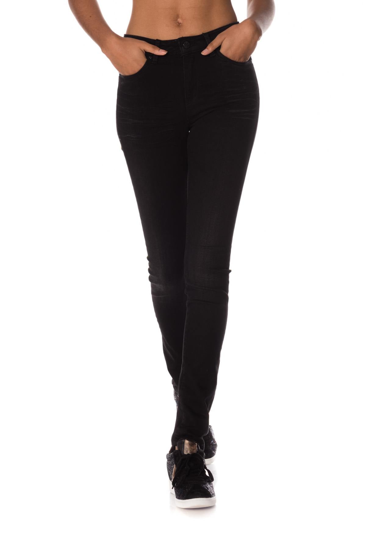 Women's black skinny fit jeans - Image n°1