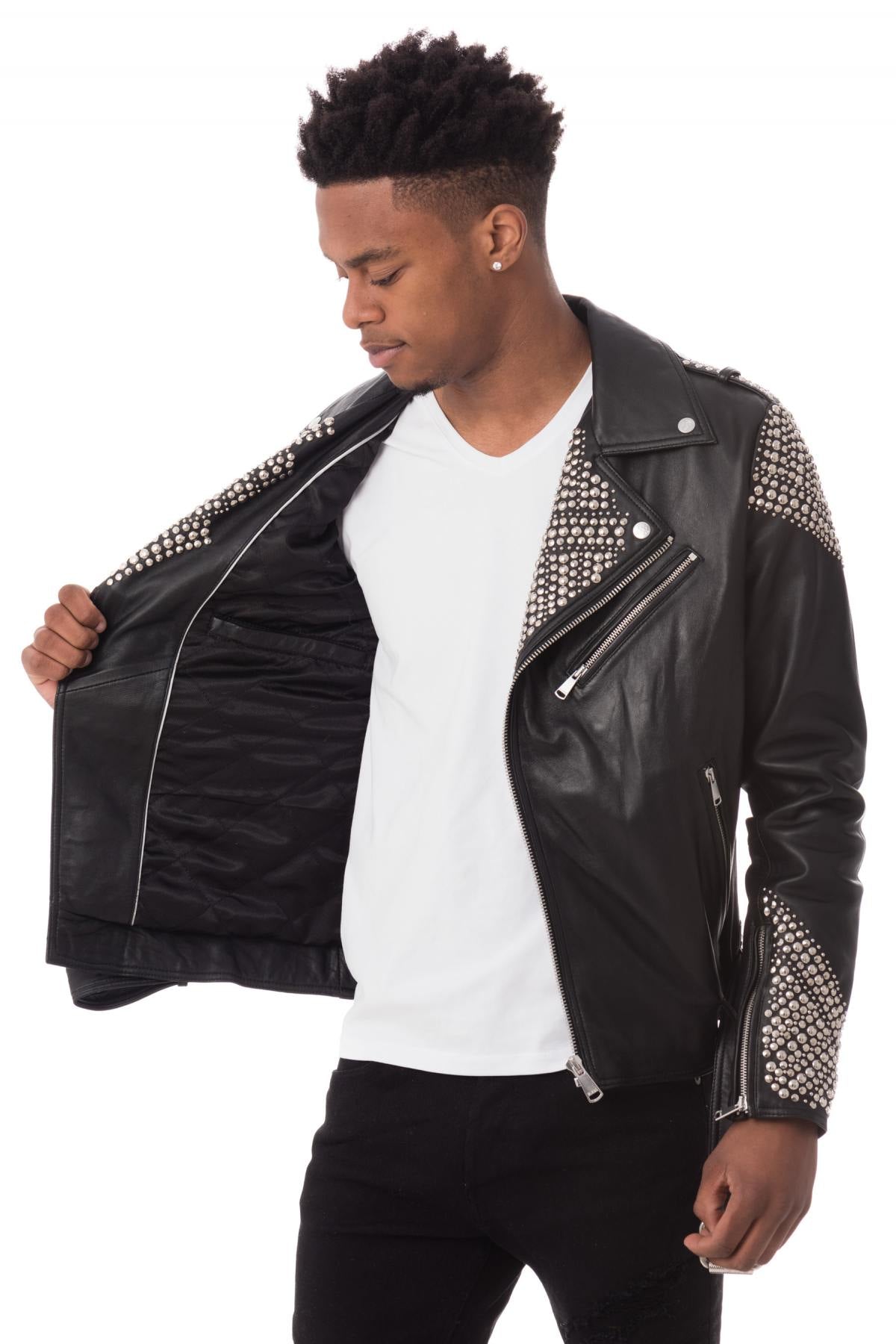 LACD studded men's Biker Jacket - Image n°5