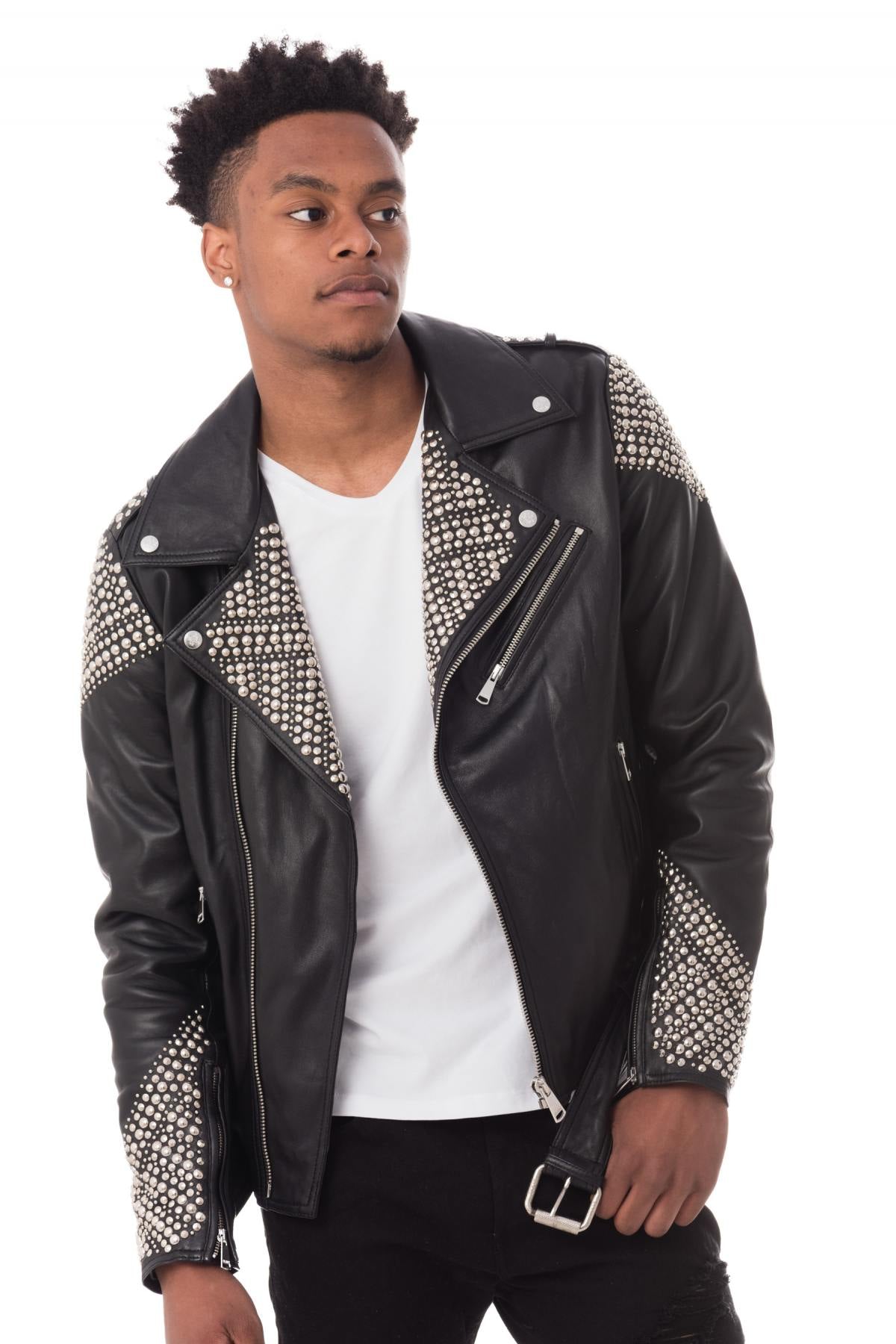 LACD studded men's Biker Jacket - Image n°7