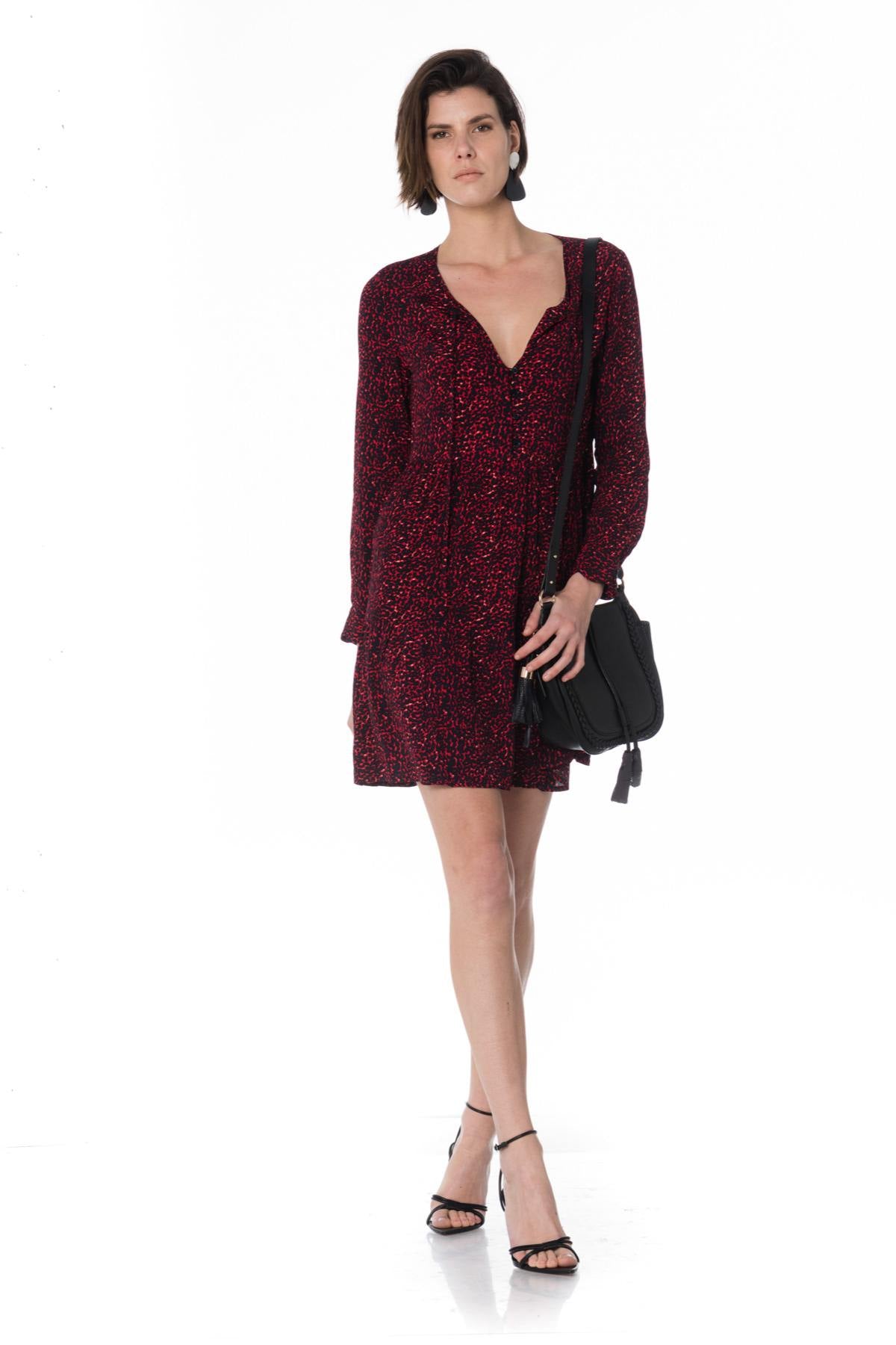  Women's red leopard dress - Image n°2