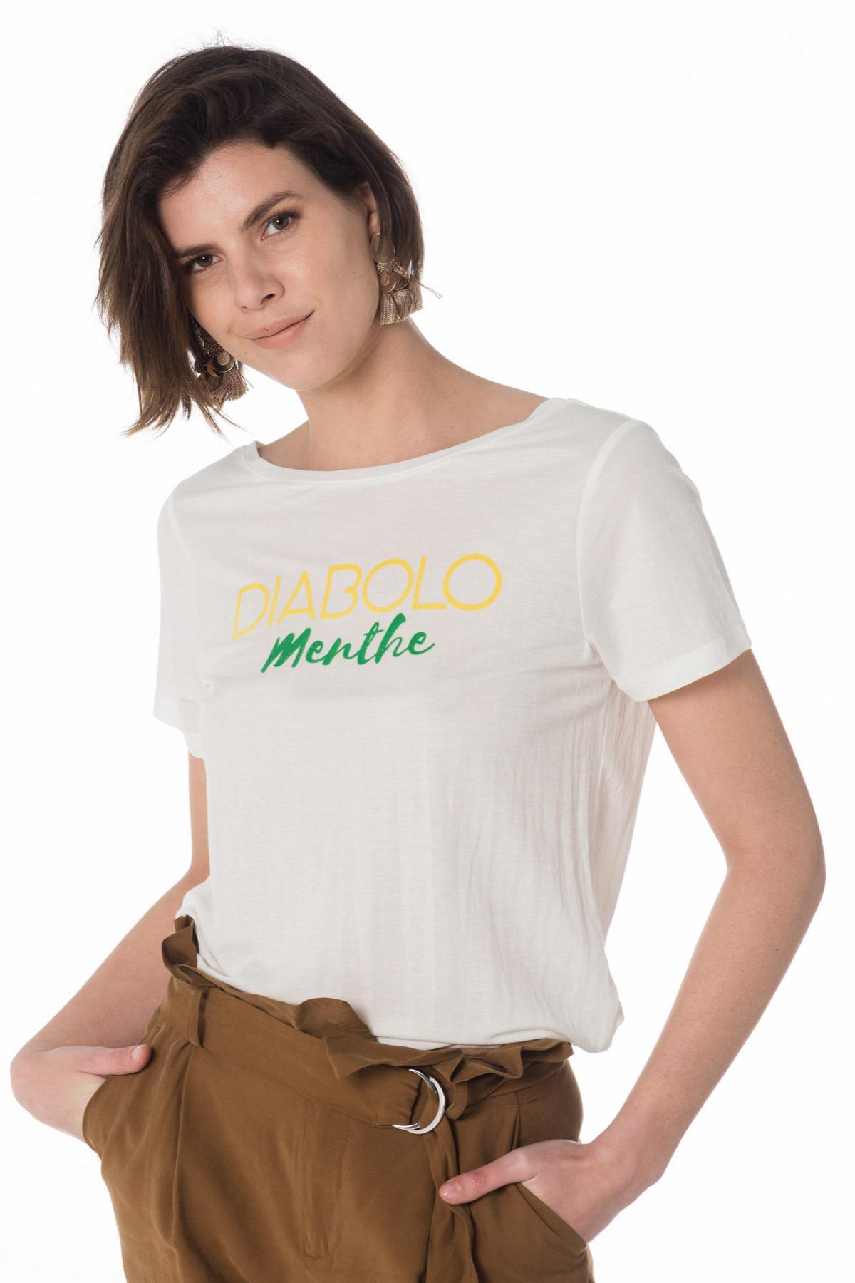 Women’s beige t-shirt - Image n°1