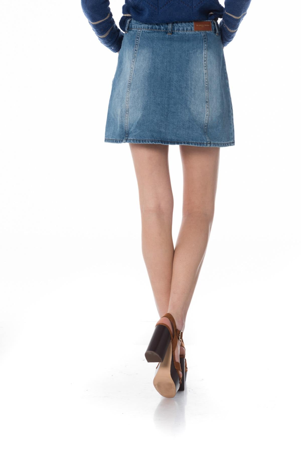 Light blue denim skirt - Image n°2