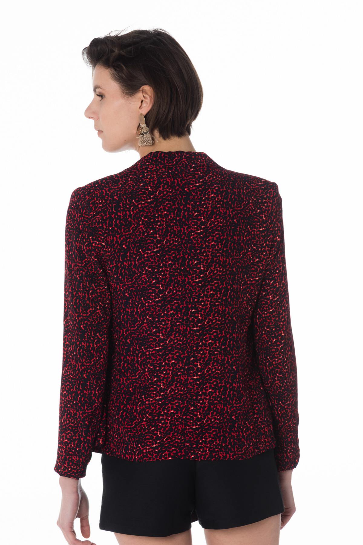 Women's red leopard jacket - Image n°3