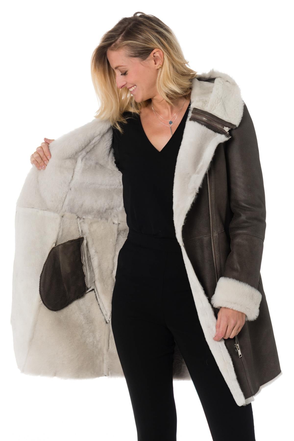 Levinsky women's shearling lamb coat - Image n°6