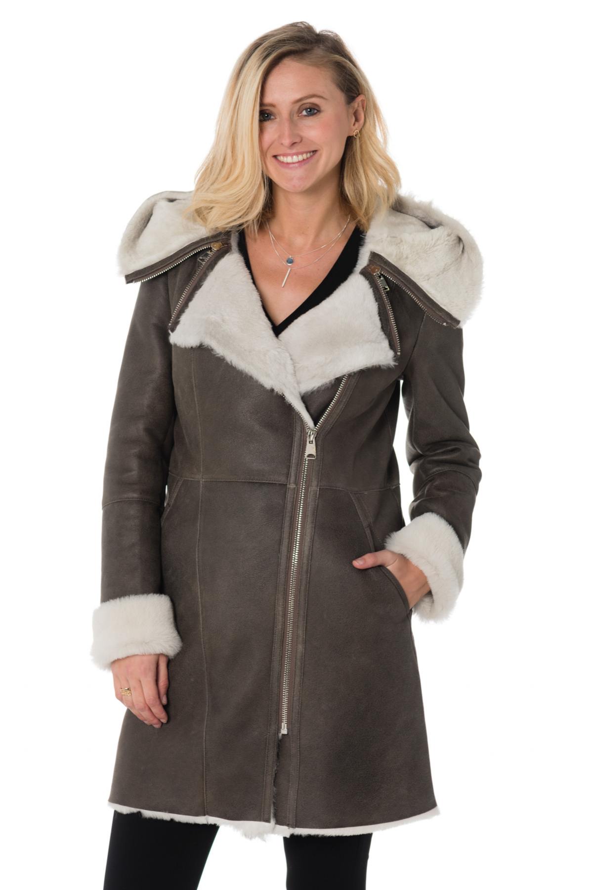 Levinsky women's shearling lamb coat - Image n°1